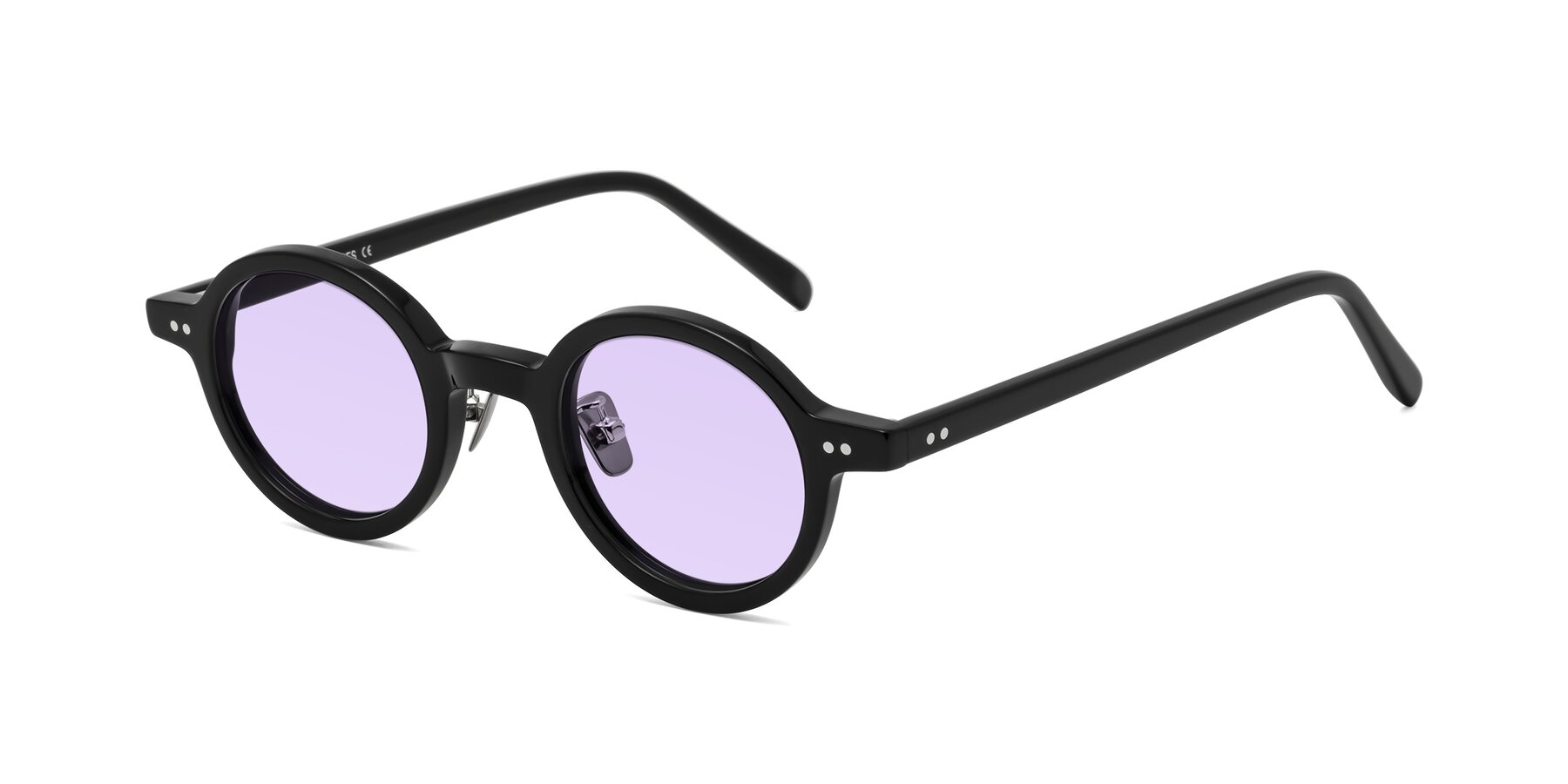 Angle of Rollin in Black with Light Purple Tinted Lenses