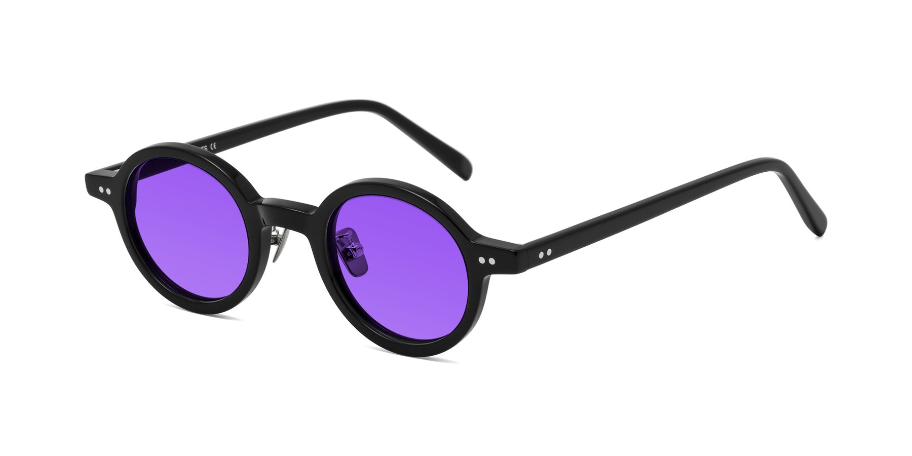 Angle of Rollin in Black with Purple Tinted Lenses