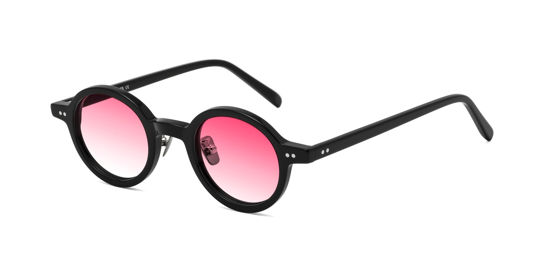Angle of Rollin in Black with Pink Gradient Lenses