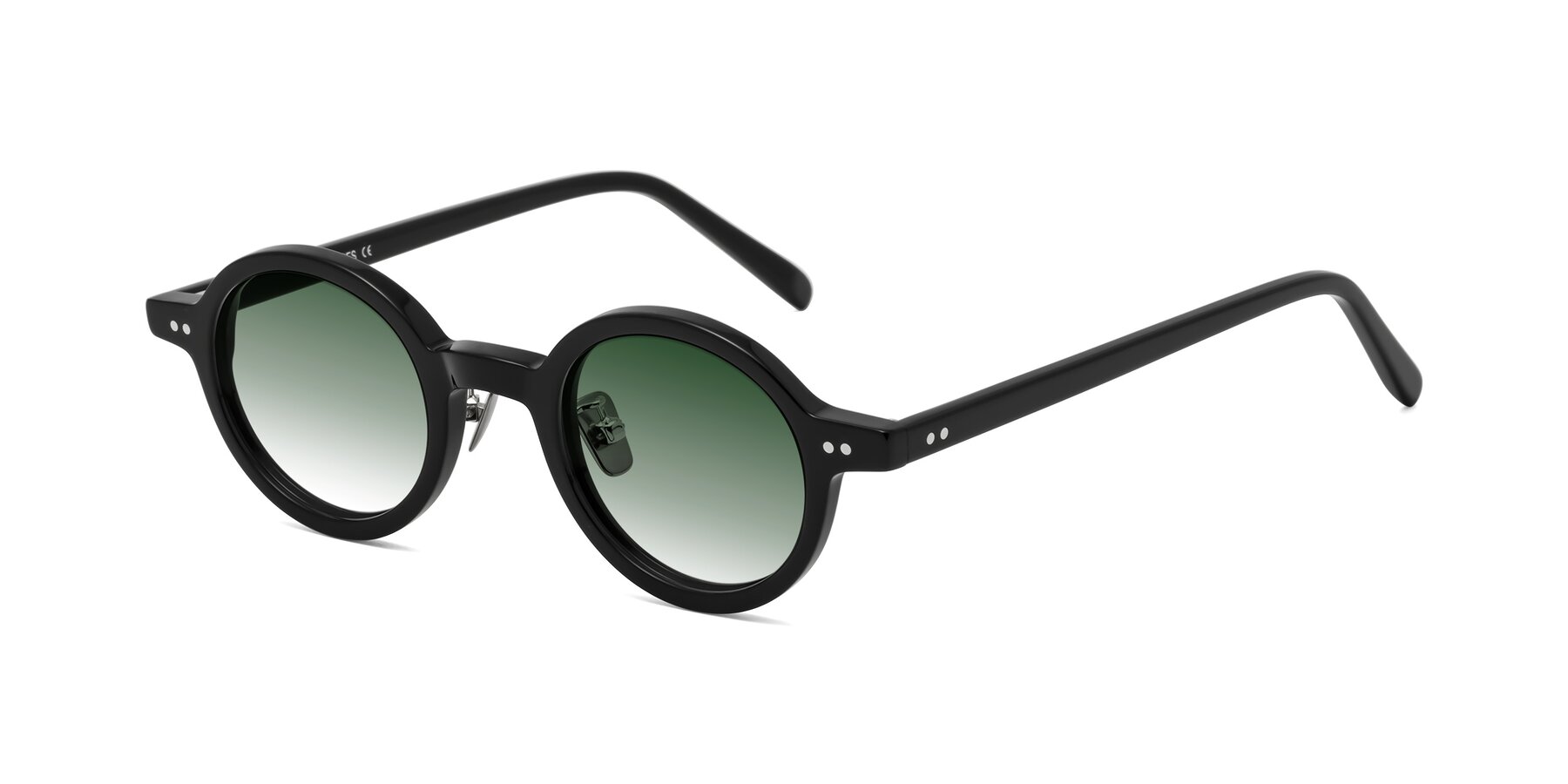 Angle of Rollin in Black with Green Gradient Lenses