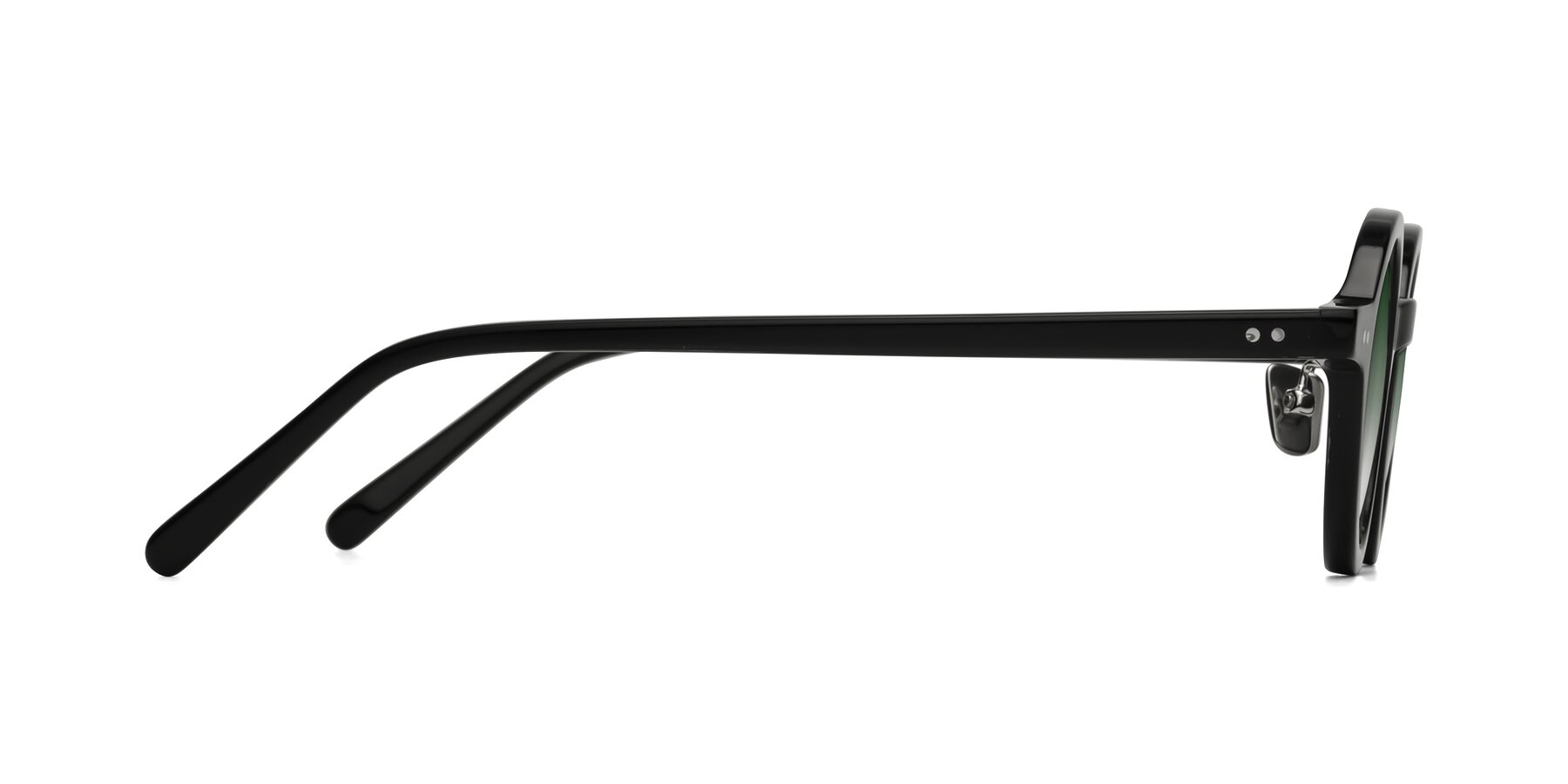 Side of Rollin in Black with Green Gradient Lenses