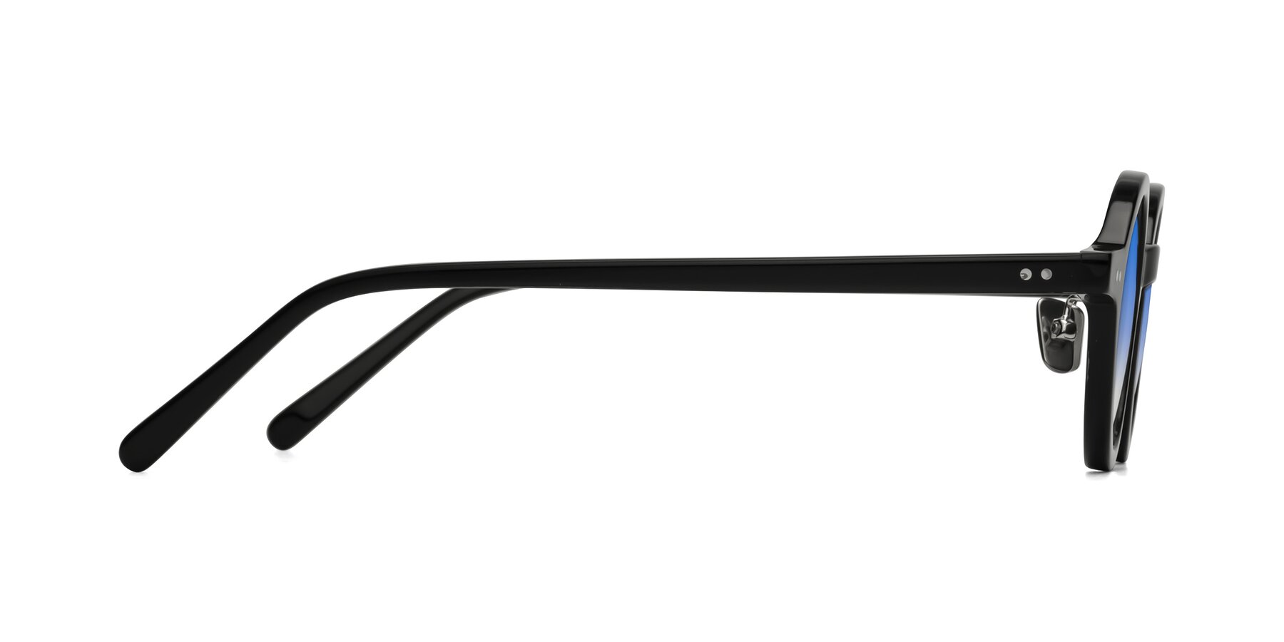 Side of Rollin in Black with Blue Gradient Lenses