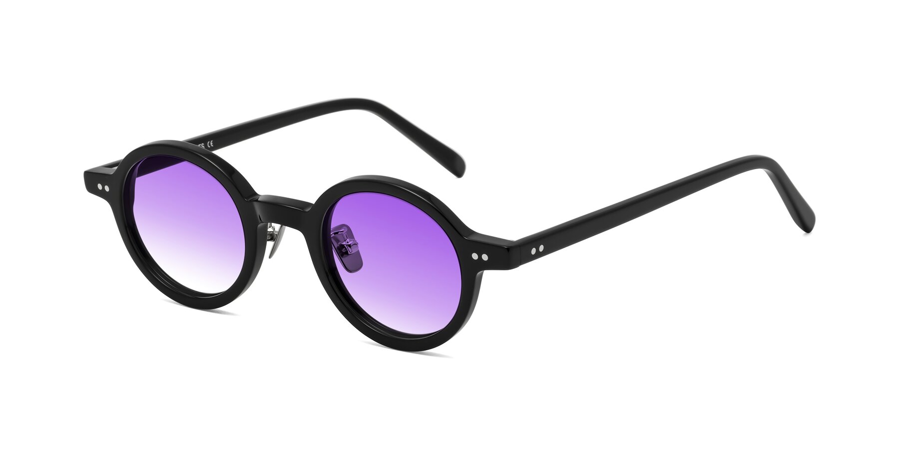 Angle of Rollin in Black with Purple Gradient Lenses