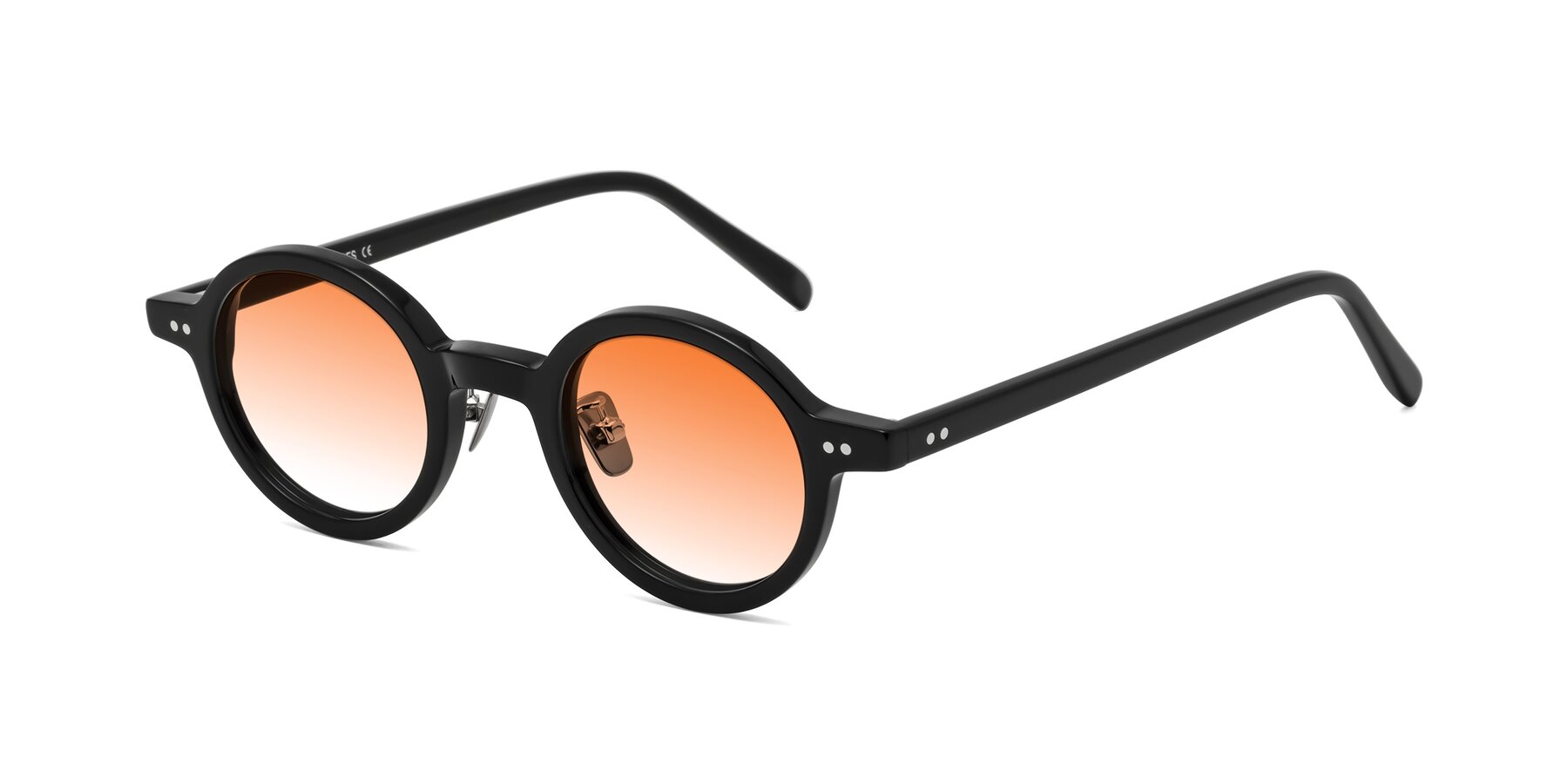 Angle of Rollin in Black with Orange Gradient Lenses