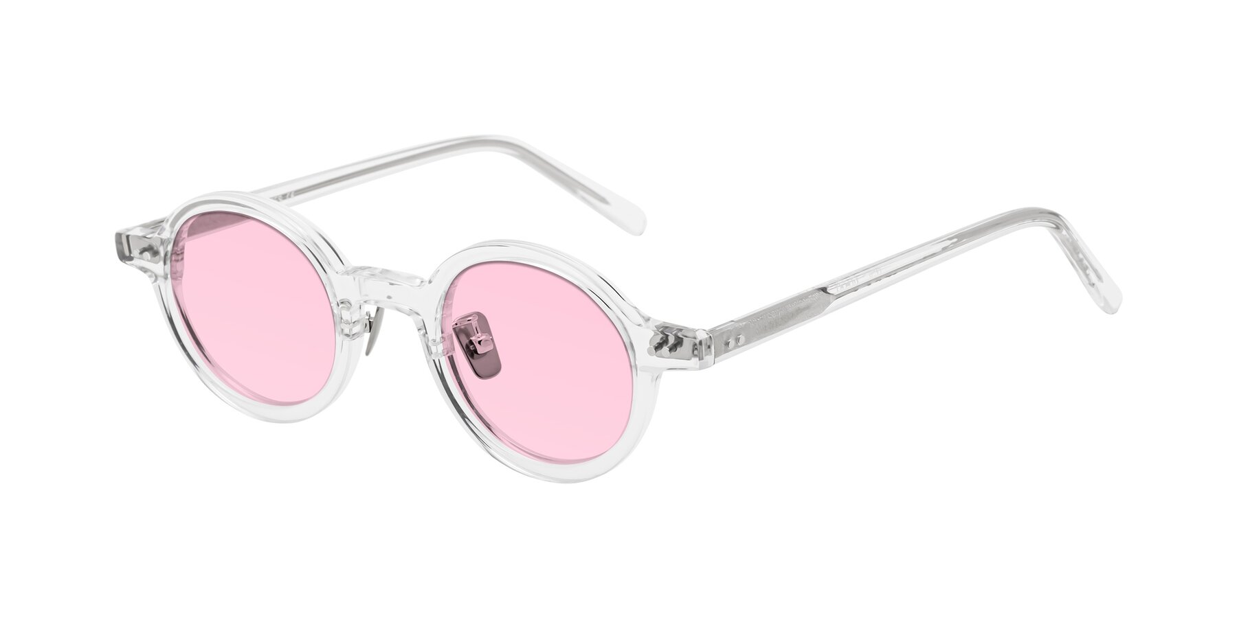 Angle of Rollin in Clear with Light Pink Tinted Lenses