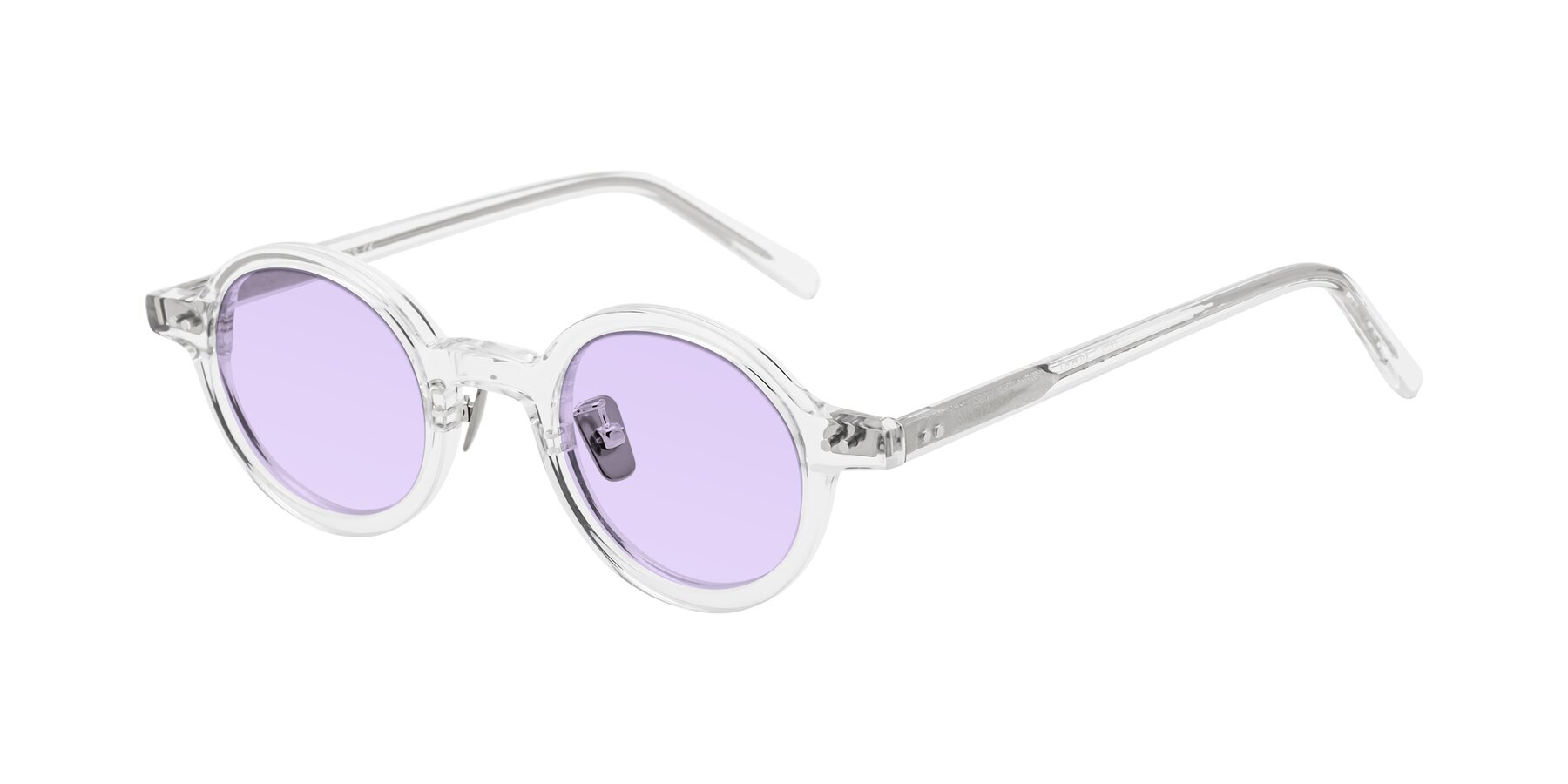 Angle of Rollin in Clear with Light Purple Tinted Lenses