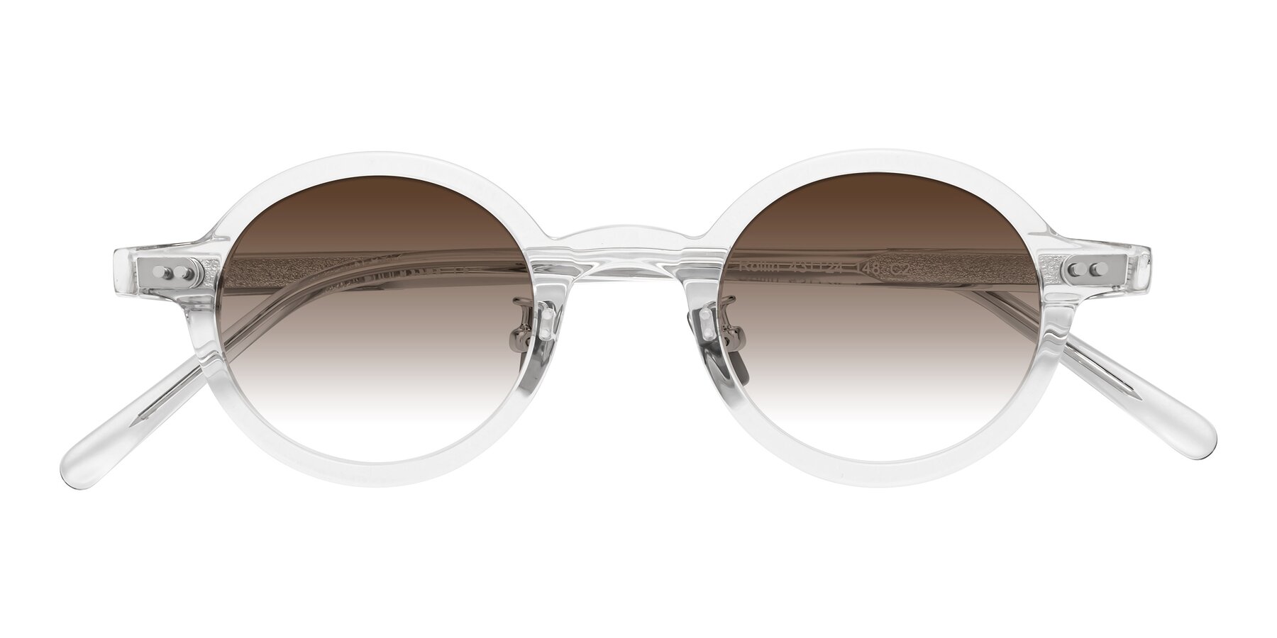 Folded Front of Rollin in Clear with Brown Gradient Lenses