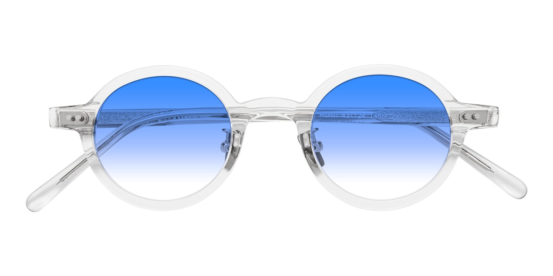 Folded Front of Rollin in Clear with Blue Gradient Lenses