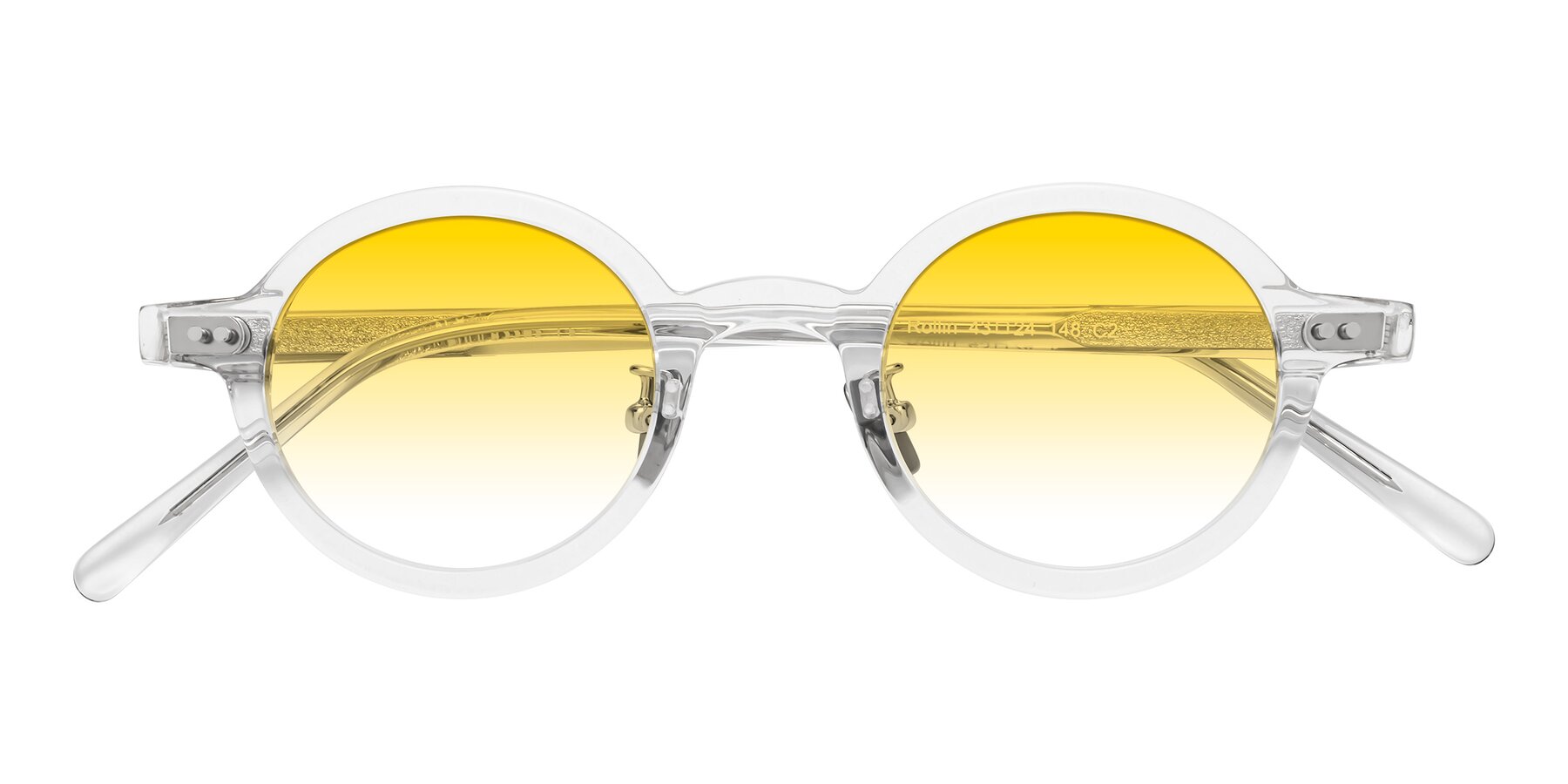 Folded Front of Rollin in Clear with Yellow Gradient Lenses