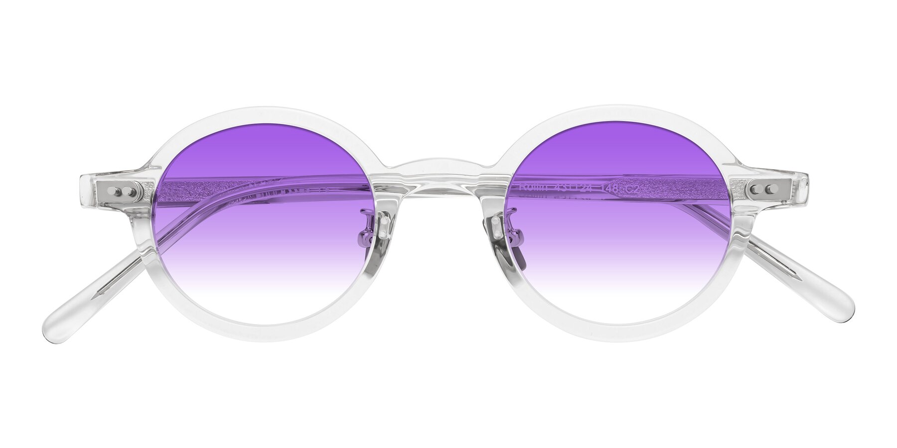 Folded Front of Rollin in Clear with Purple Gradient Lenses