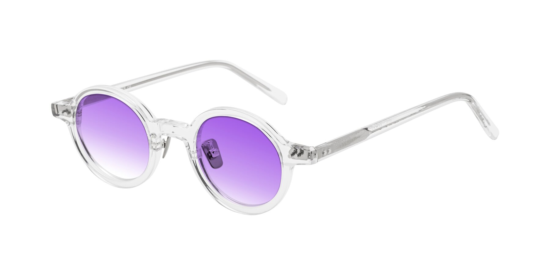 Angle of Rollin in Clear with Purple Gradient Lenses