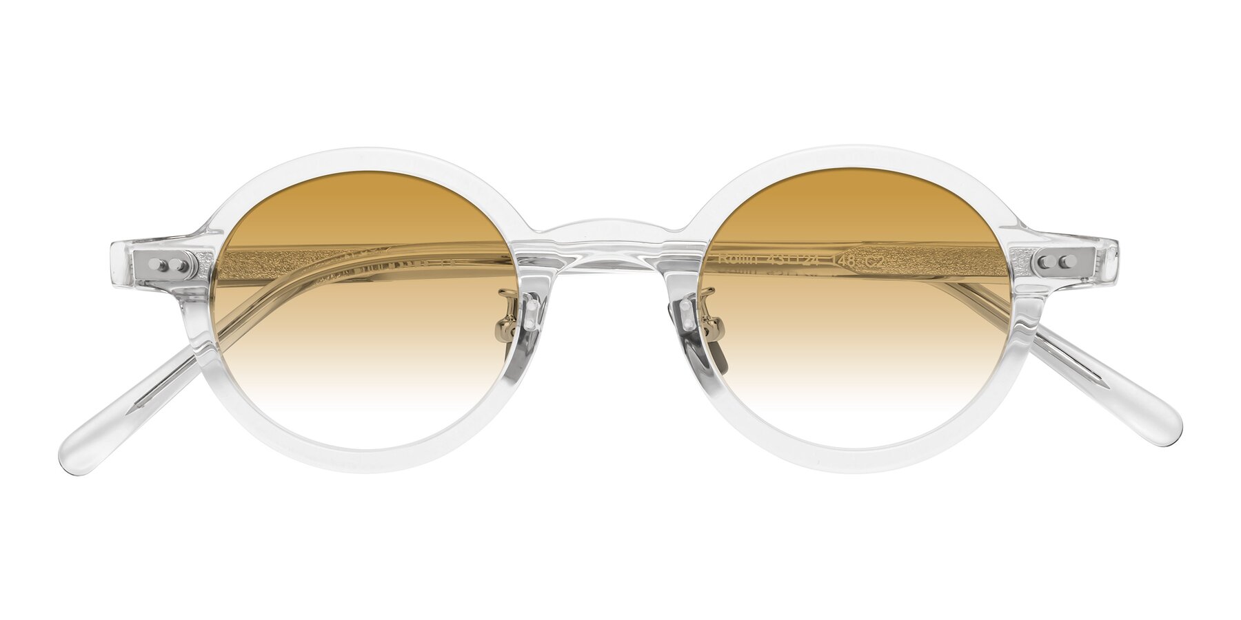 Folded Front of Rollin in Clear with Champagne Gradient Lenses