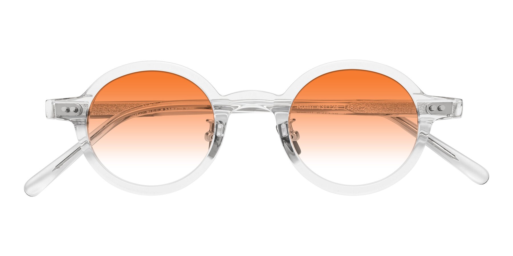 Folded Front of Rollin in Clear with Orange Gradient Lenses