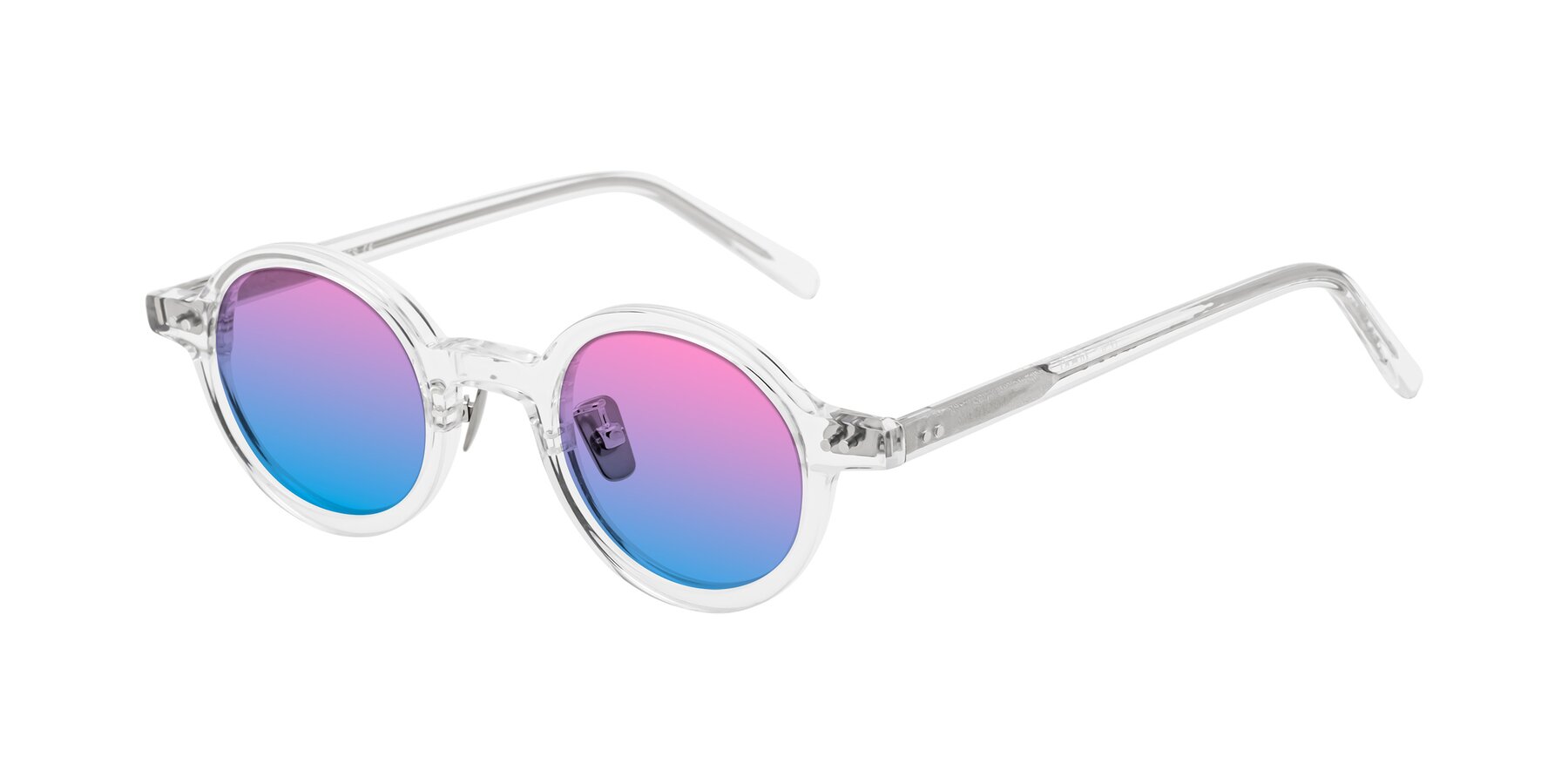Angle of Rollin in Clear with Pink / Blue Gradient Lenses