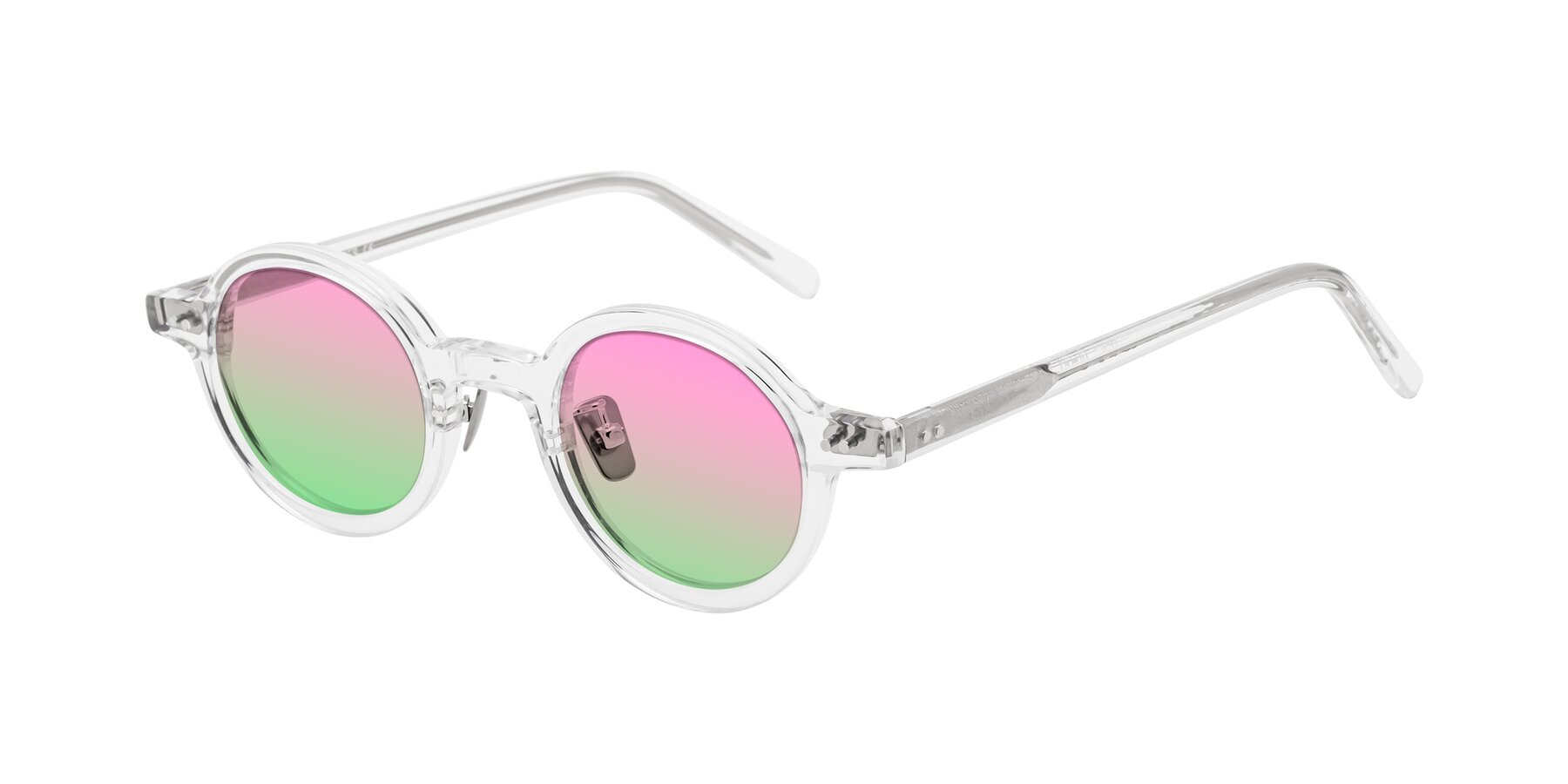 Angle of Rollin in Clear with Pink / Green Gradient Lenses