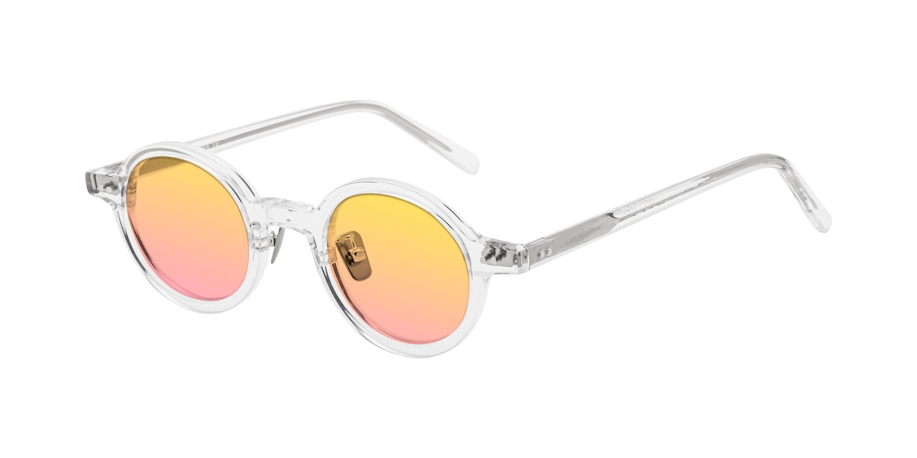 Angle of Rollin in Clear with Yellow / Pink Gradient Lenses