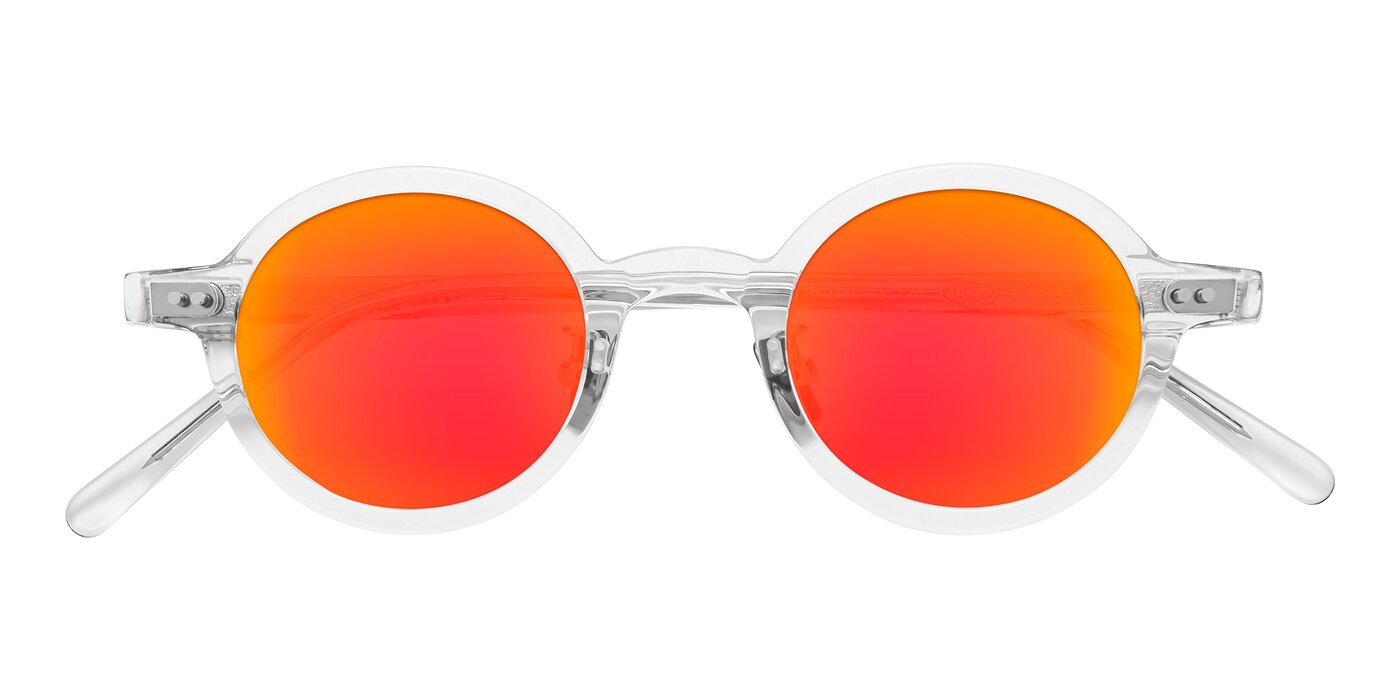 Rollin - Clear Flash Mirrored Sunglasses