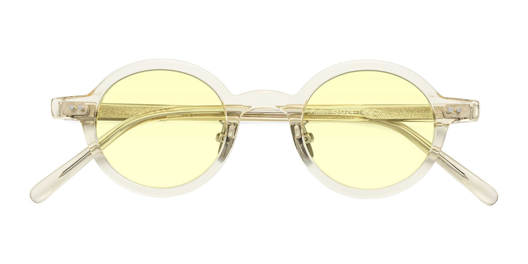 Folded Front of Rollin in Transparent Yellow with Light Yellow Tinted Lenses