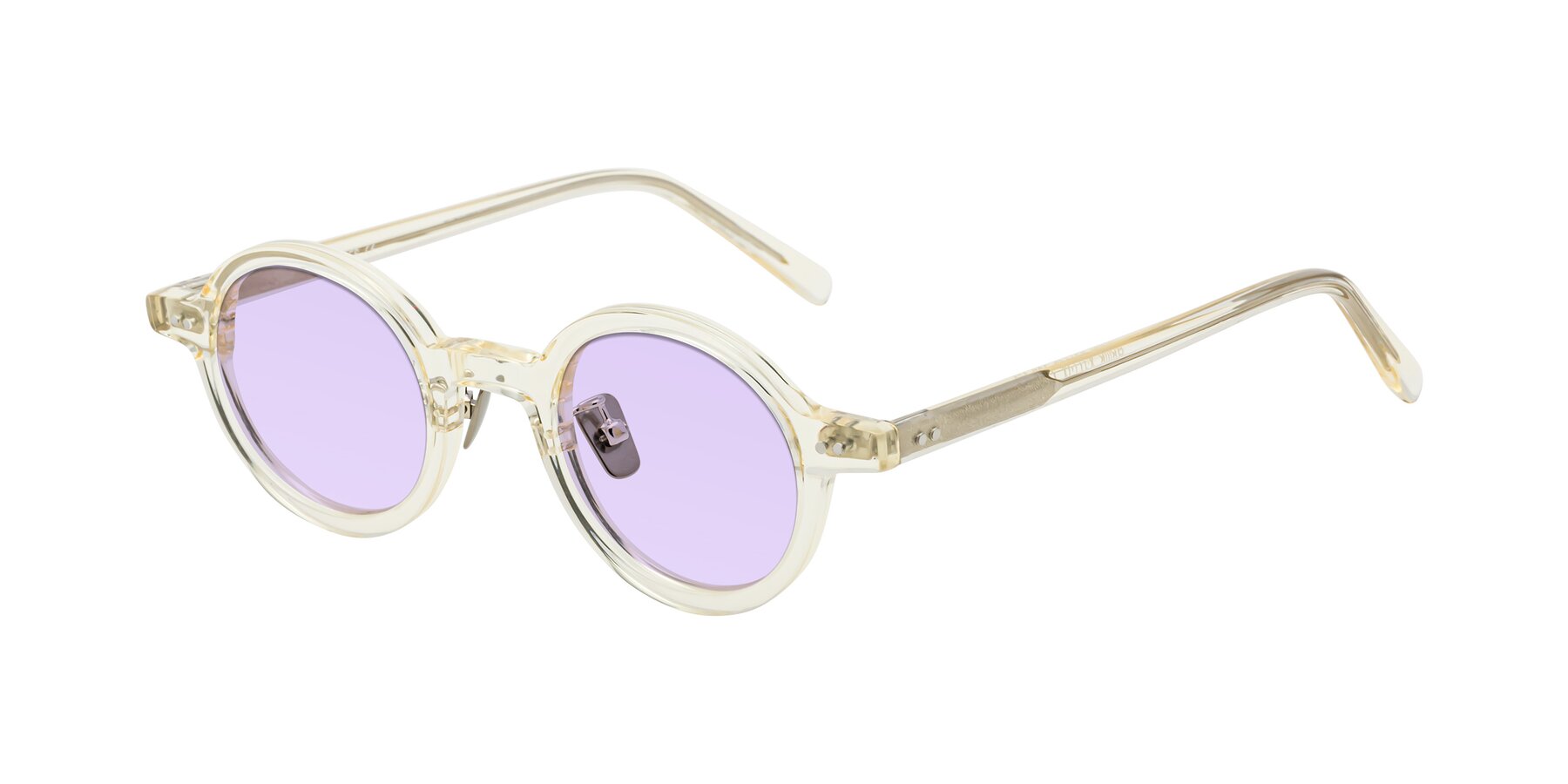 Angle of Rollin in Transparent Yellow with Light Purple Tinted Lenses