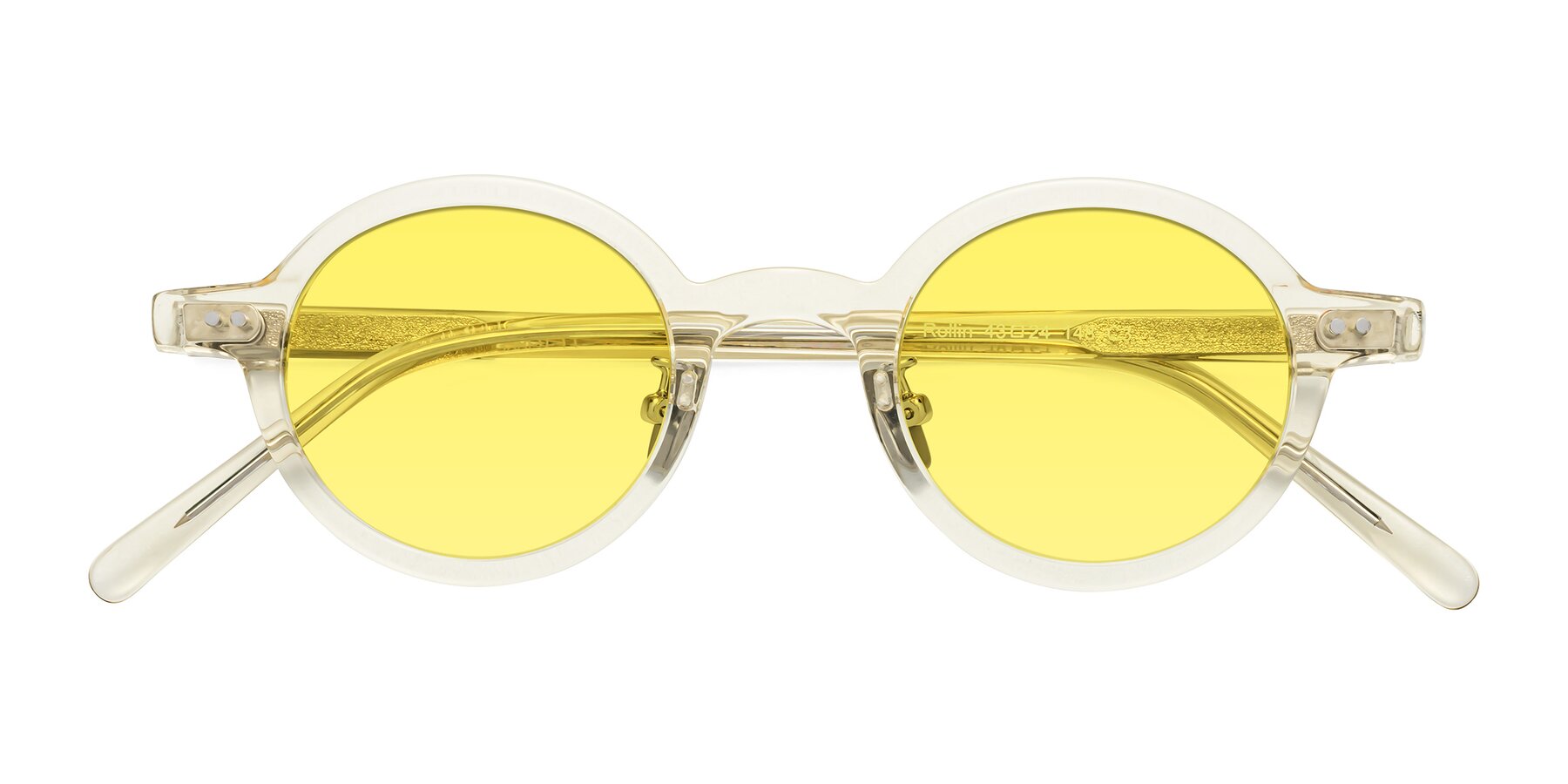 Folded Front of Rollin in Transparent Yellow with Medium Yellow Tinted Lenses