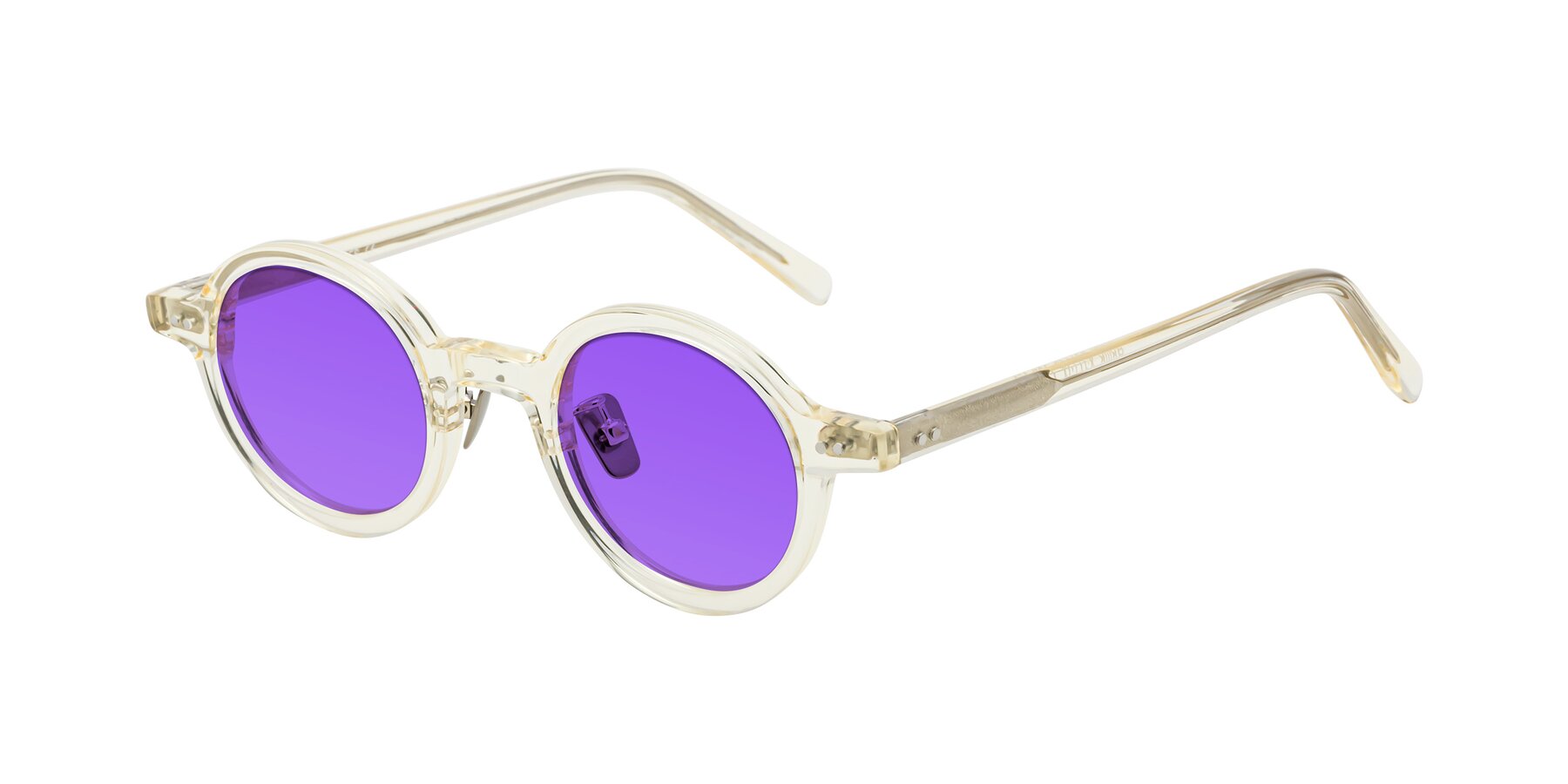 Angle of Rollin in Transparent Yellow with Purple Tinted Lenses