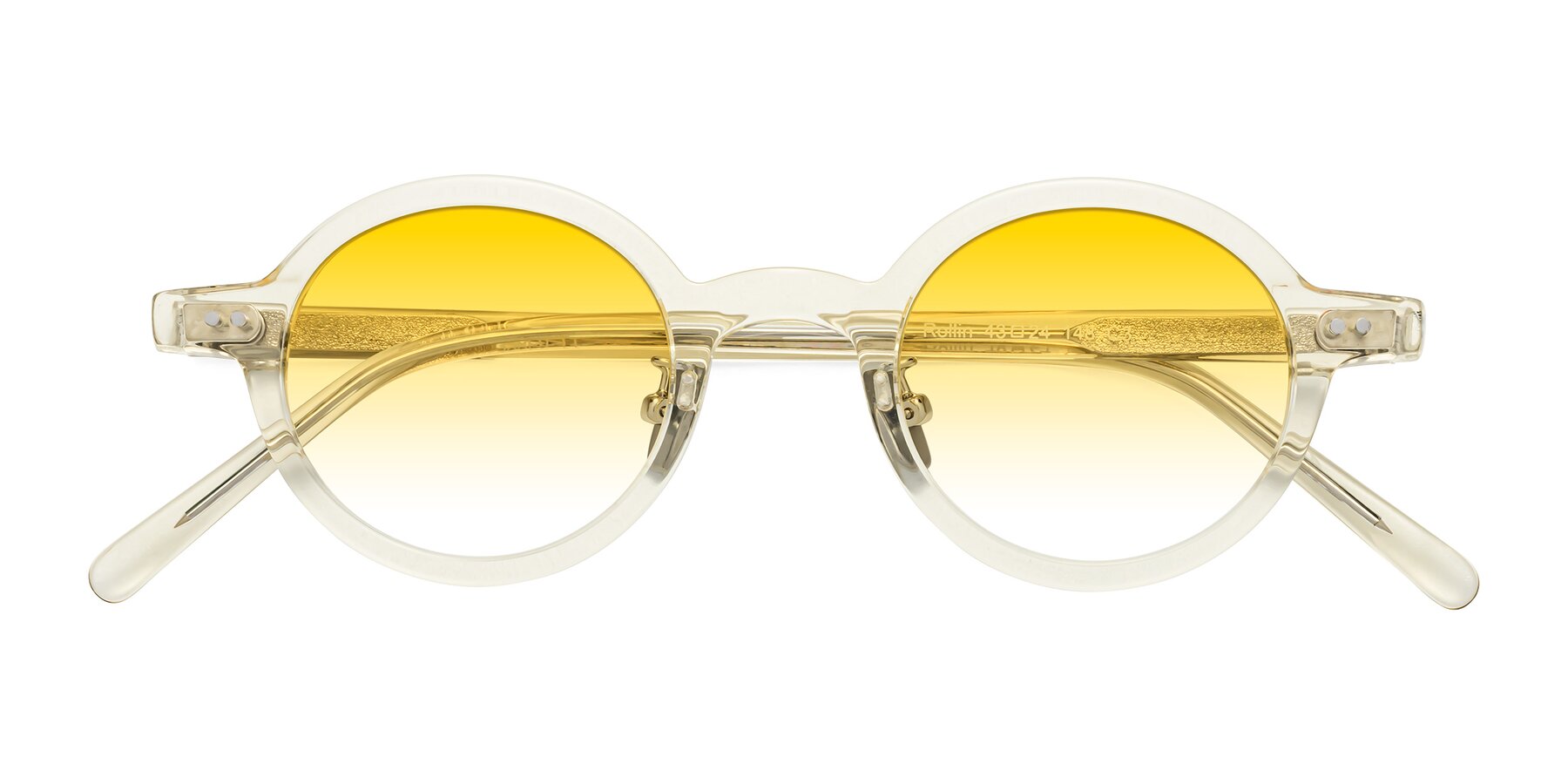 Folded Front of Rollin in Transparent Yellow with Yellow Gradient Lenses