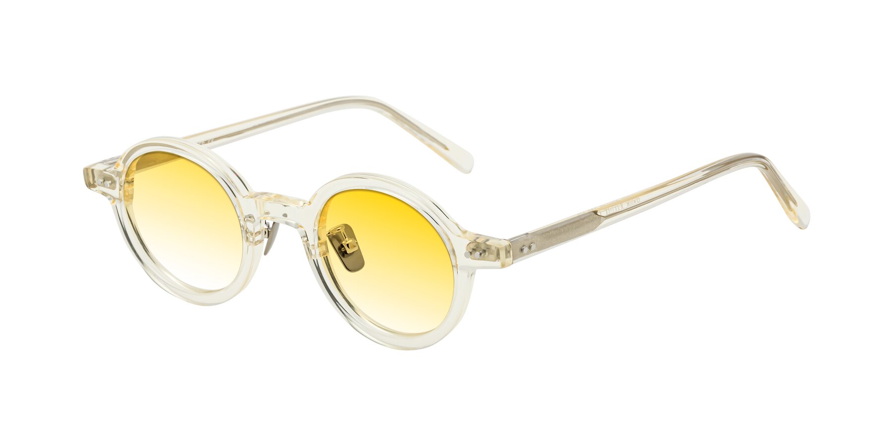 Angle of Rollin in Transparent Yellow with Yellow Gradient Lenses