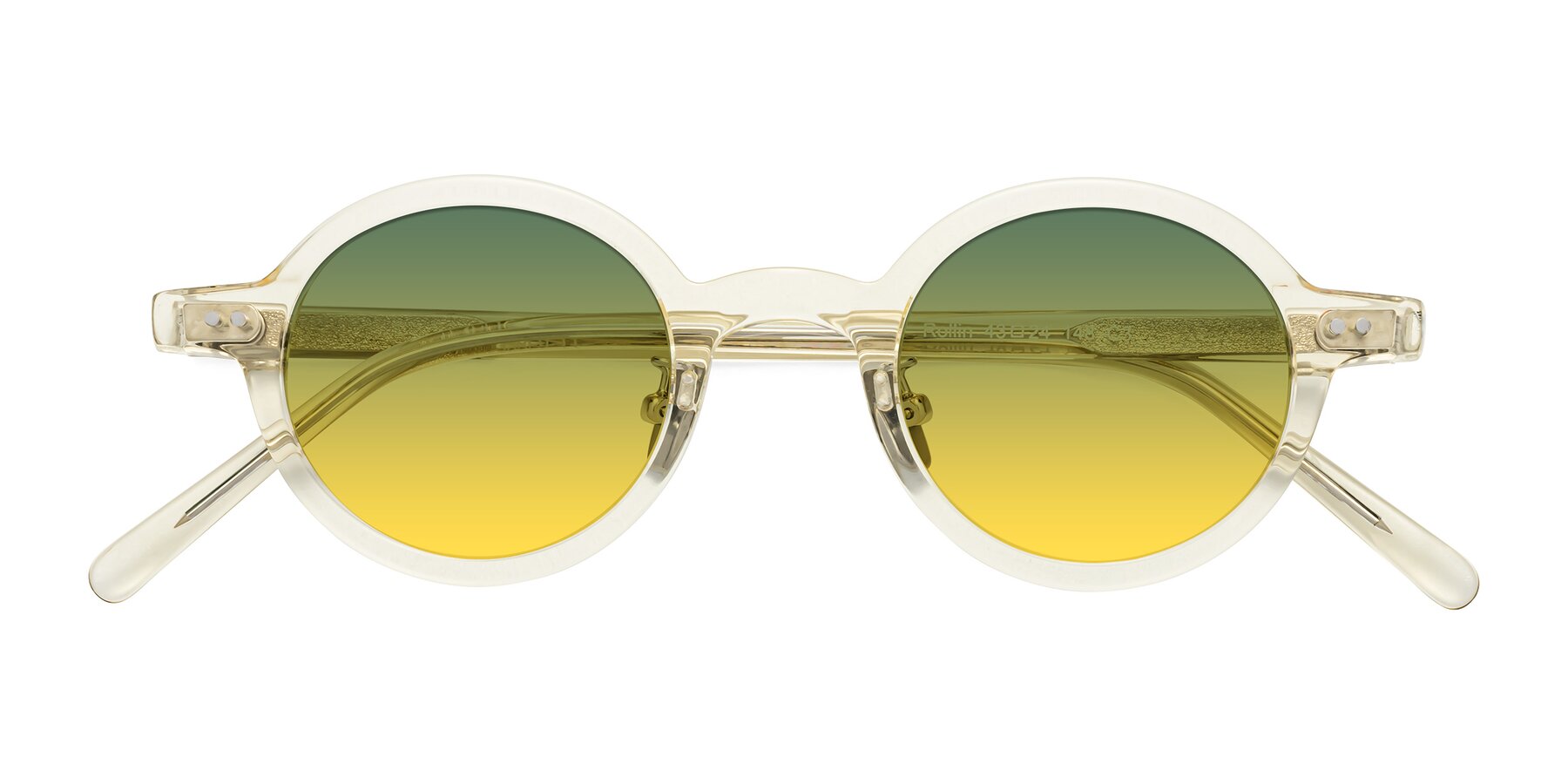 Folded Front of Rollin in Transparent Yellow with Green / Yellow Gradient Lenses