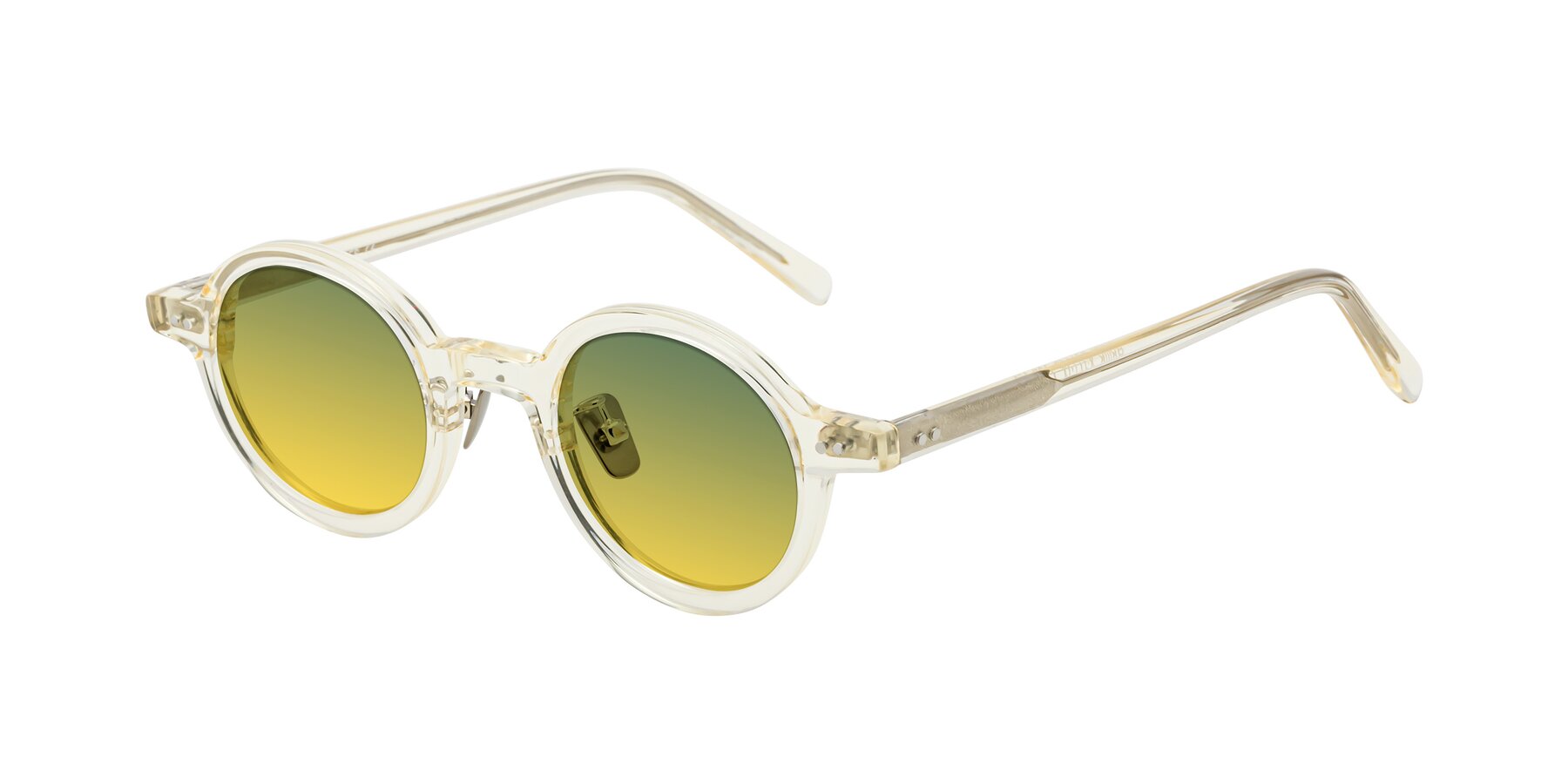 Angle of Rollin in Transparent Yellow with Green / Yellow Gradient Lenses
