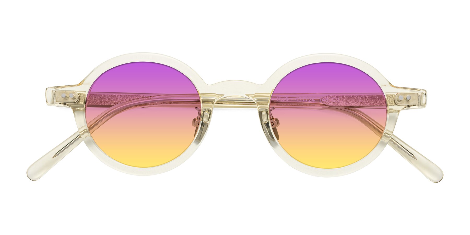 Folded Front of Rollin in Transparent Yellow with Purple / Yellow Gradient Lenses