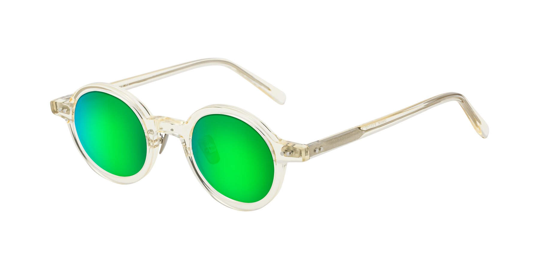 Angle of Rollin in Transparent Yellow with Green Mirrored Lenses