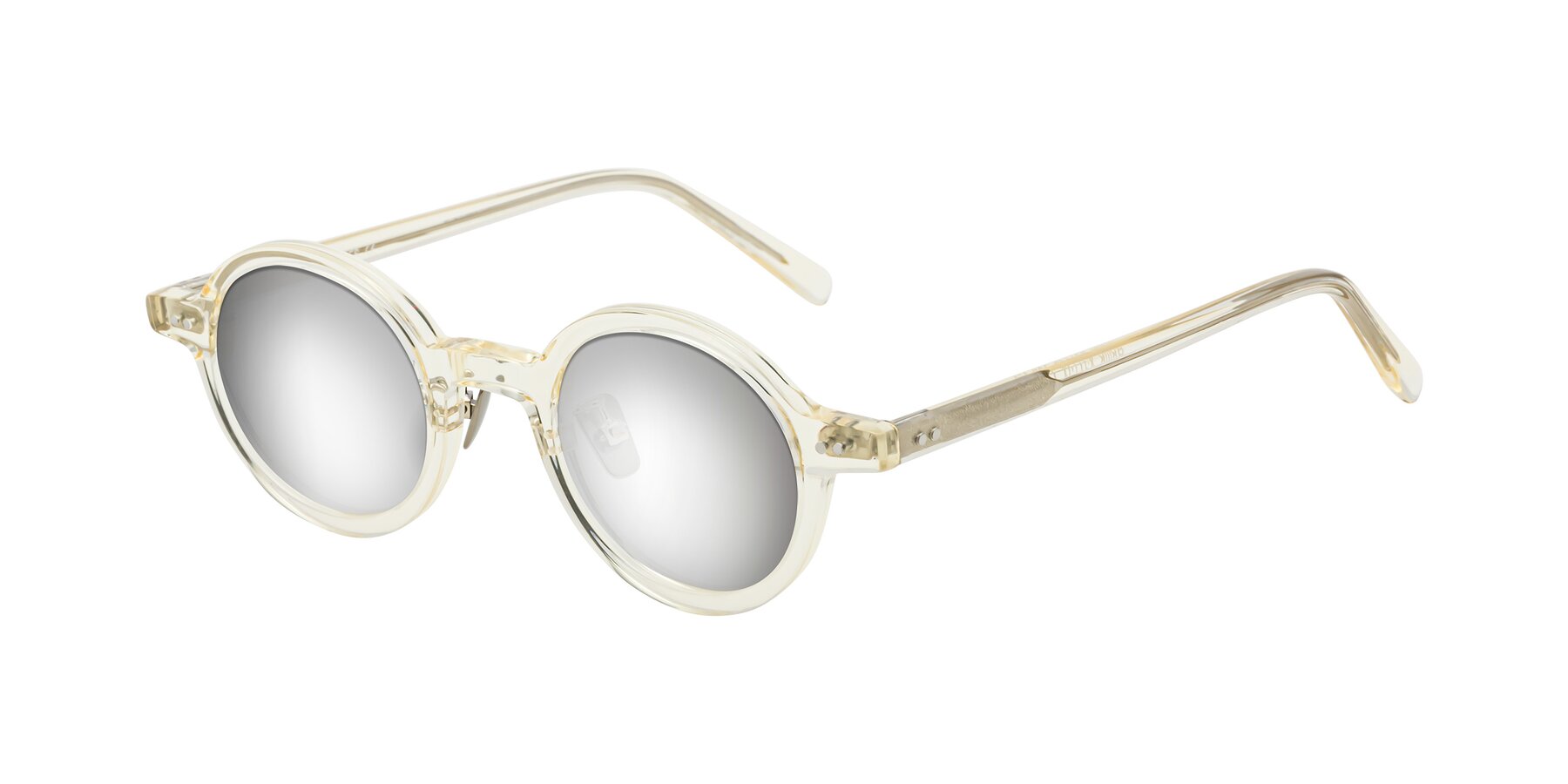 Angle of Rollin in Transparent Yellow with Silver Mirrored Lenses