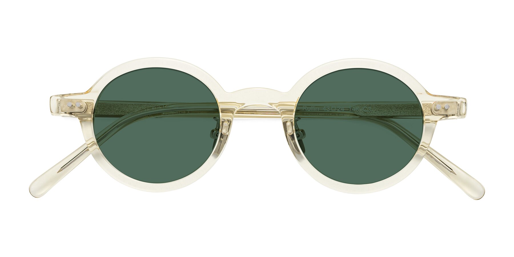 Folded Front of Rollin in Transparent Yellow with Green Polarized Lenses