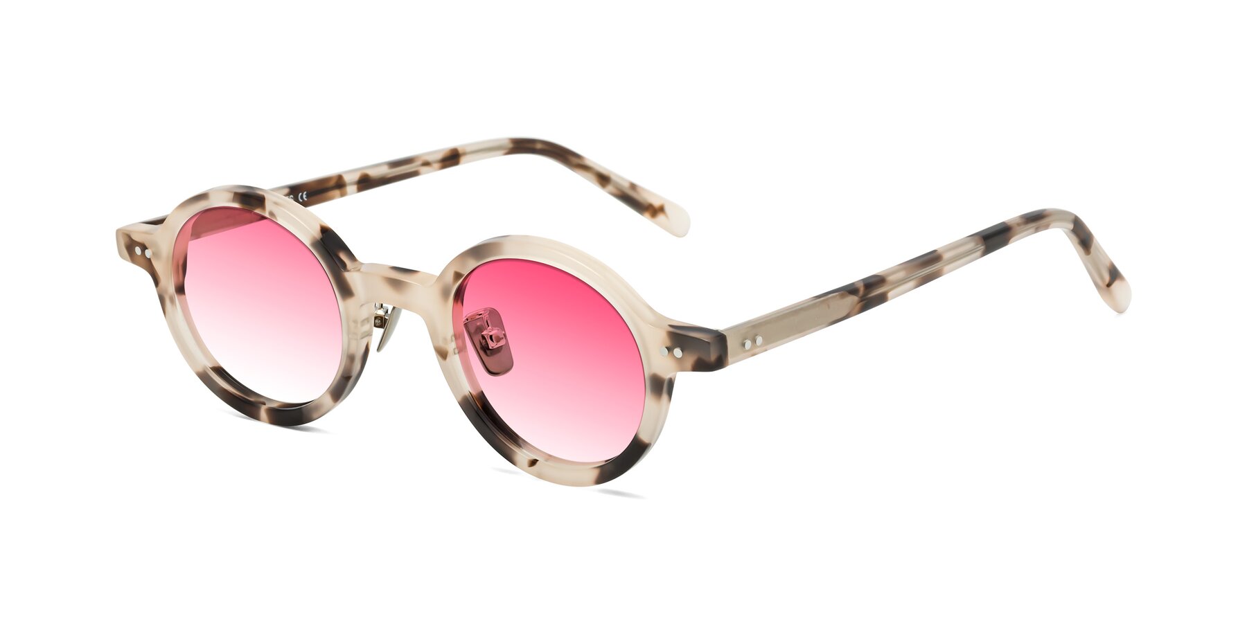 Angle of Rollin in Ivory Tortoise with Pink Gradient Lenses