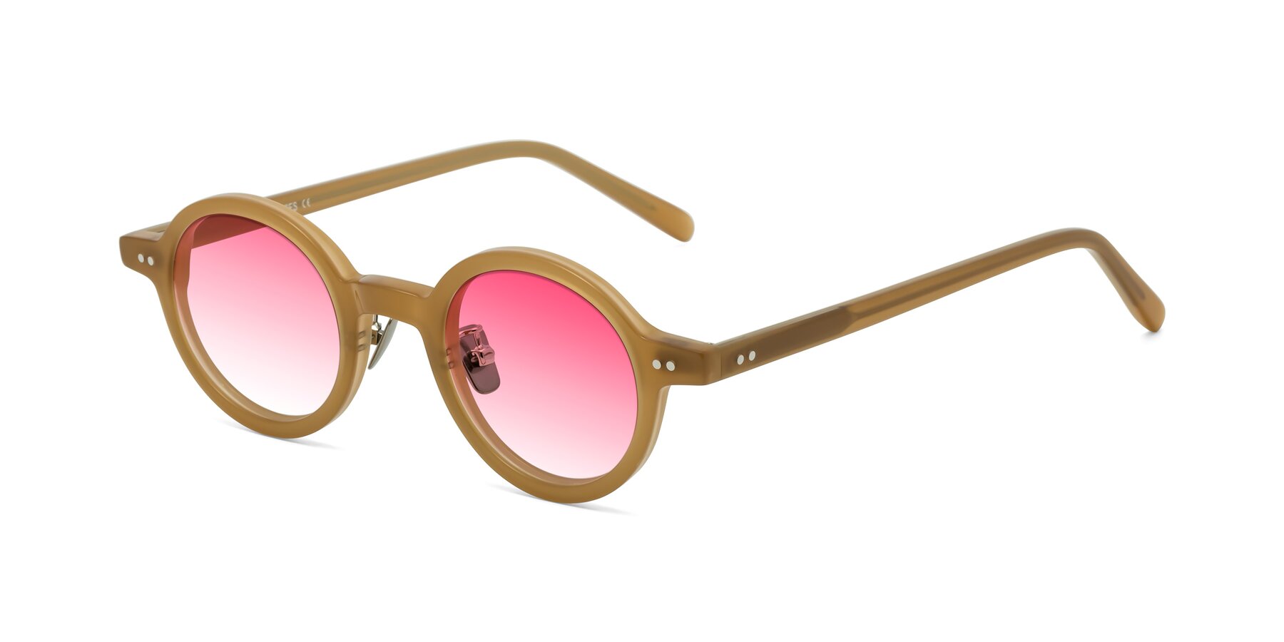 Angle of Rollin in Caramel with Pink Gradient Lenses