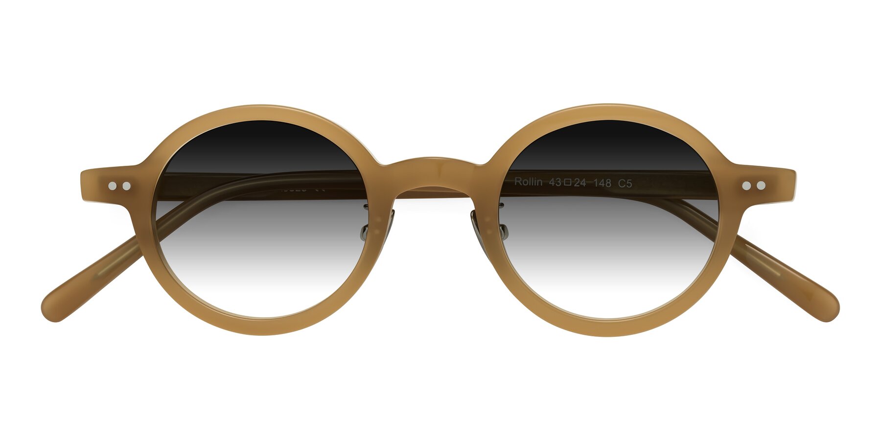 Folded Front of Rollin in Caramel with Gray Gradient Lenses