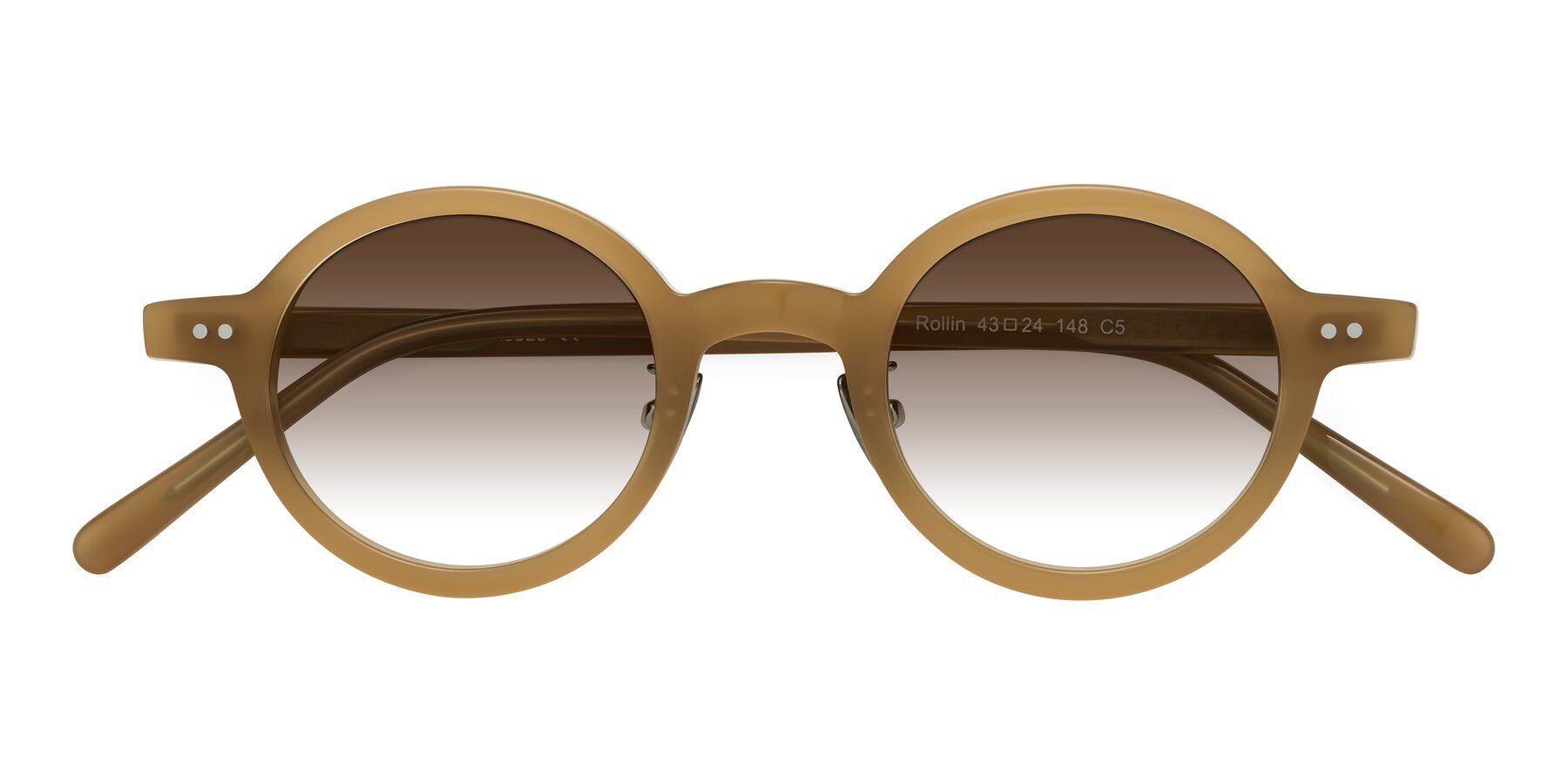 Folded Front of Rollin in Caramel with Brown Gradient Lenses