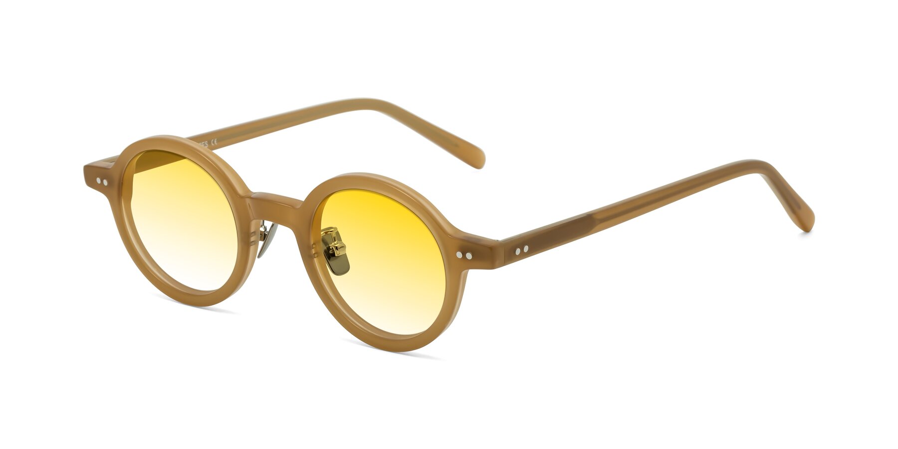 Angle of Rollin in Caramel with Yellow Gradient Lenses