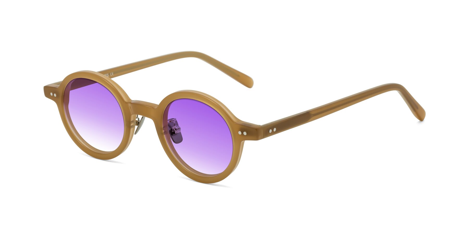 Angle of Rollin in Caramel with Purple Gradient Lenses