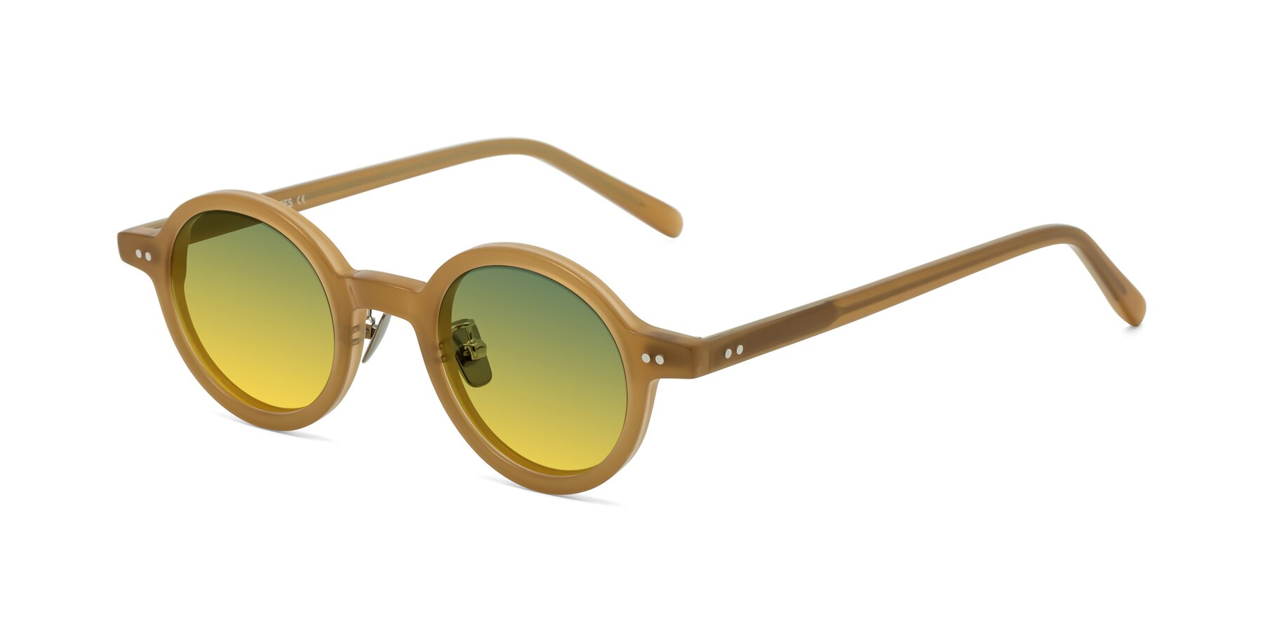 Angle of Rollin in Caramel with Green / Yellow Gradient Lenses