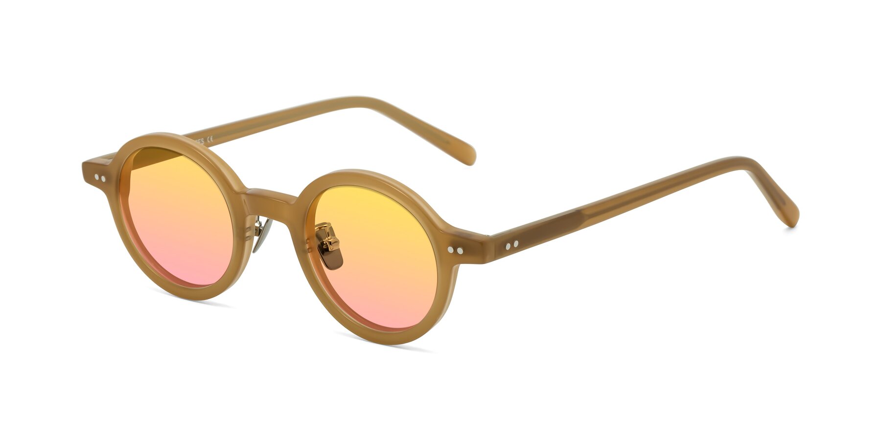 Angle of Rollin in Caramel with Yellow / Pink Gradient Lenses