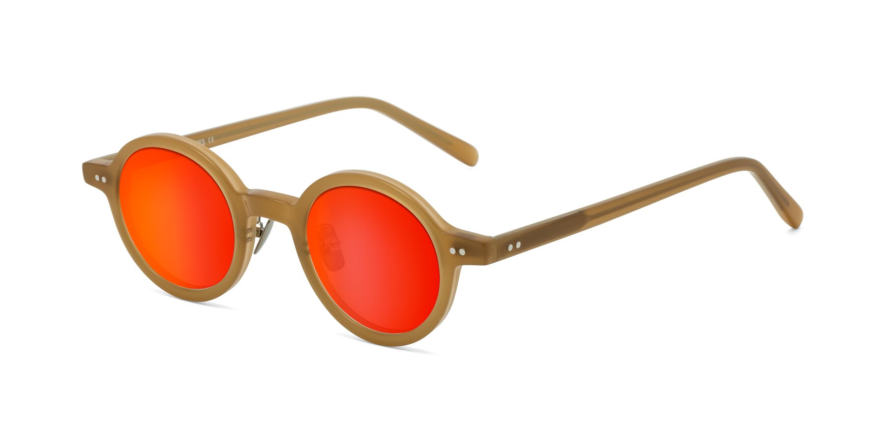 Angle of Rollin in Caramel with Red Gold Mirrored Lenses