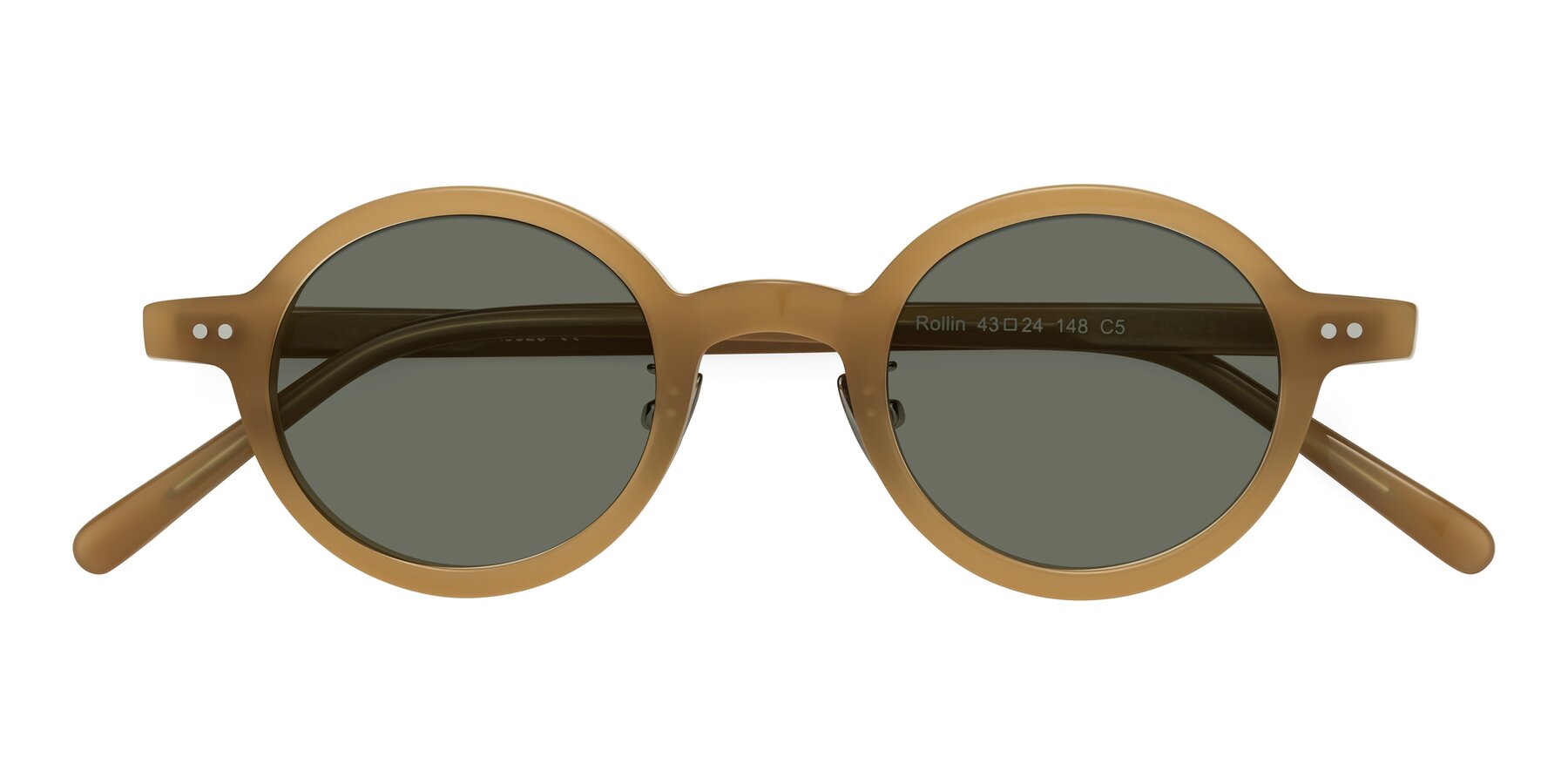 Folded Front of Rollin in Caramel with Gray Polarized Lenses