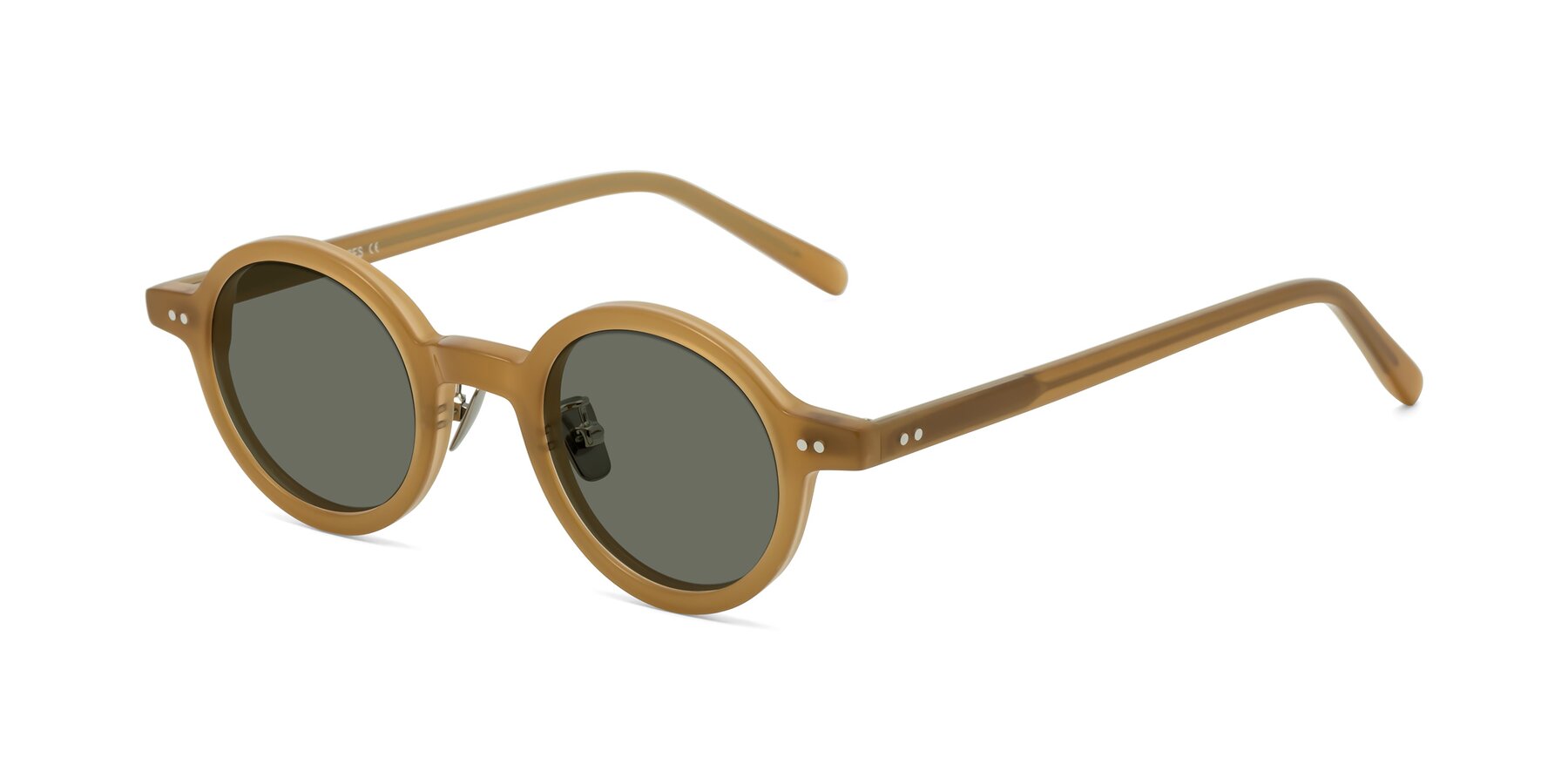 Angle of Rollin in Caramel with Gray Polarized Lenses