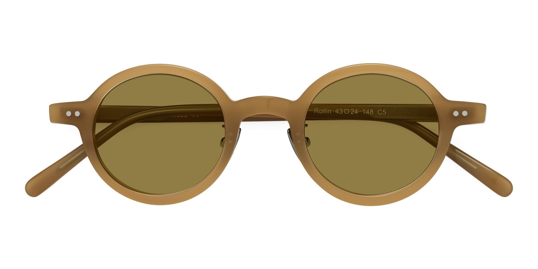 Folded Front of Rollin in Caramel with Brown Polarized Lenses
