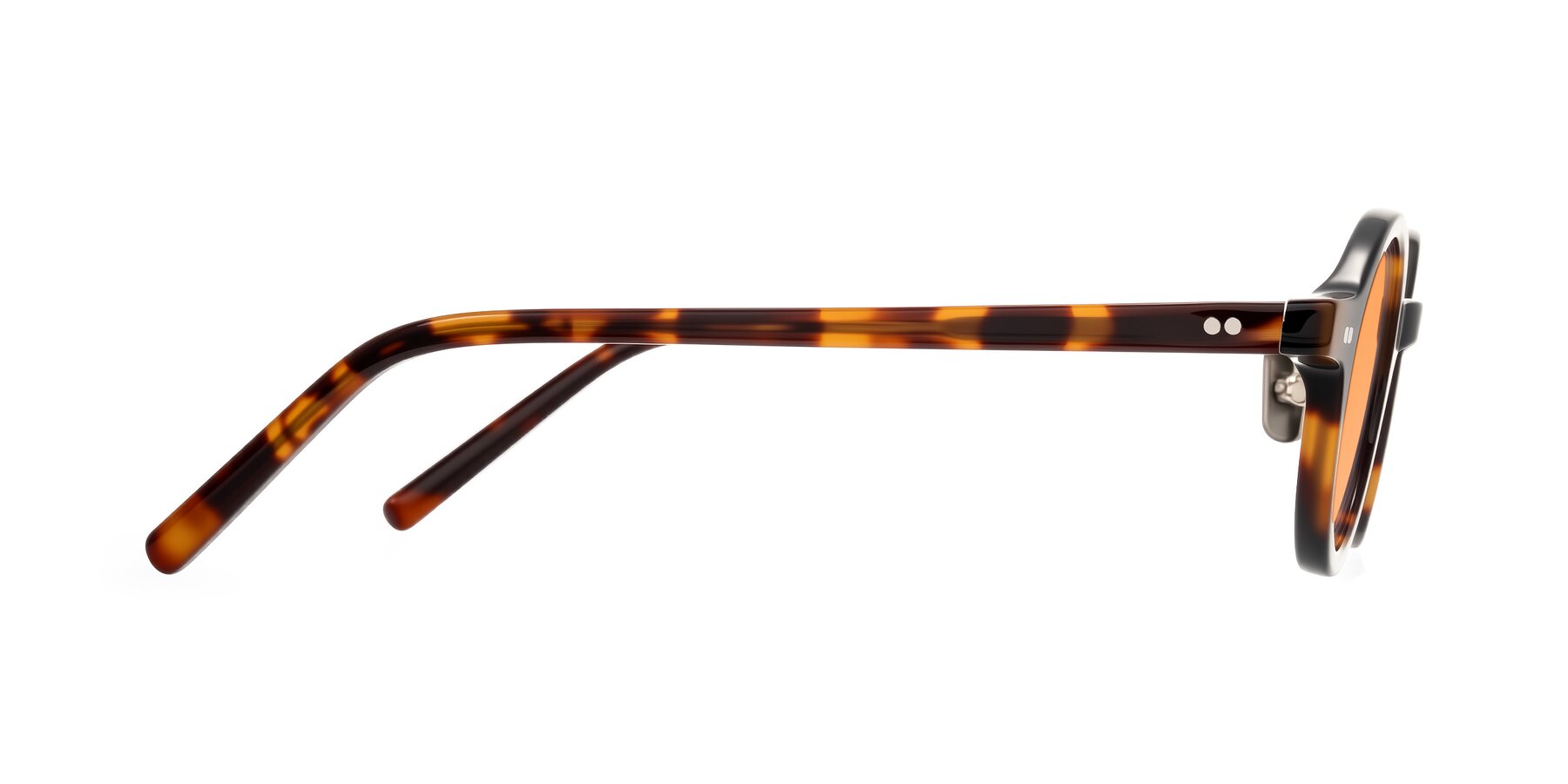 Side of Rollin in Tortoise with Medium Orange Tinted Lenses