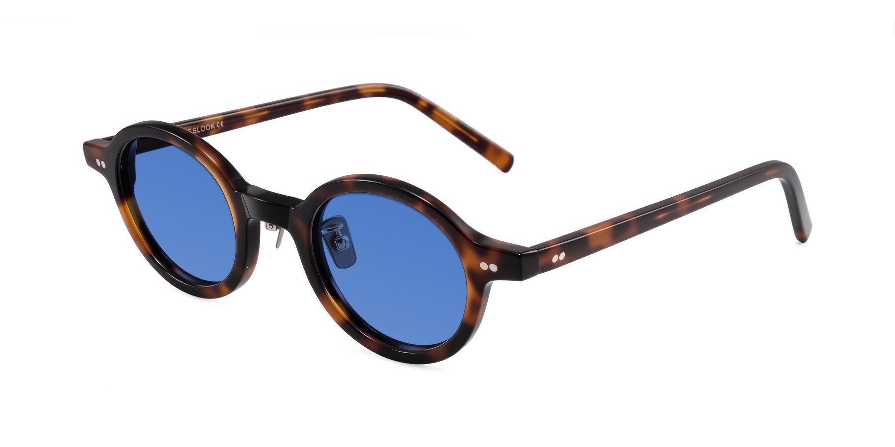 Angle of Rollin in Tortoise with Blue Tinted Lenses