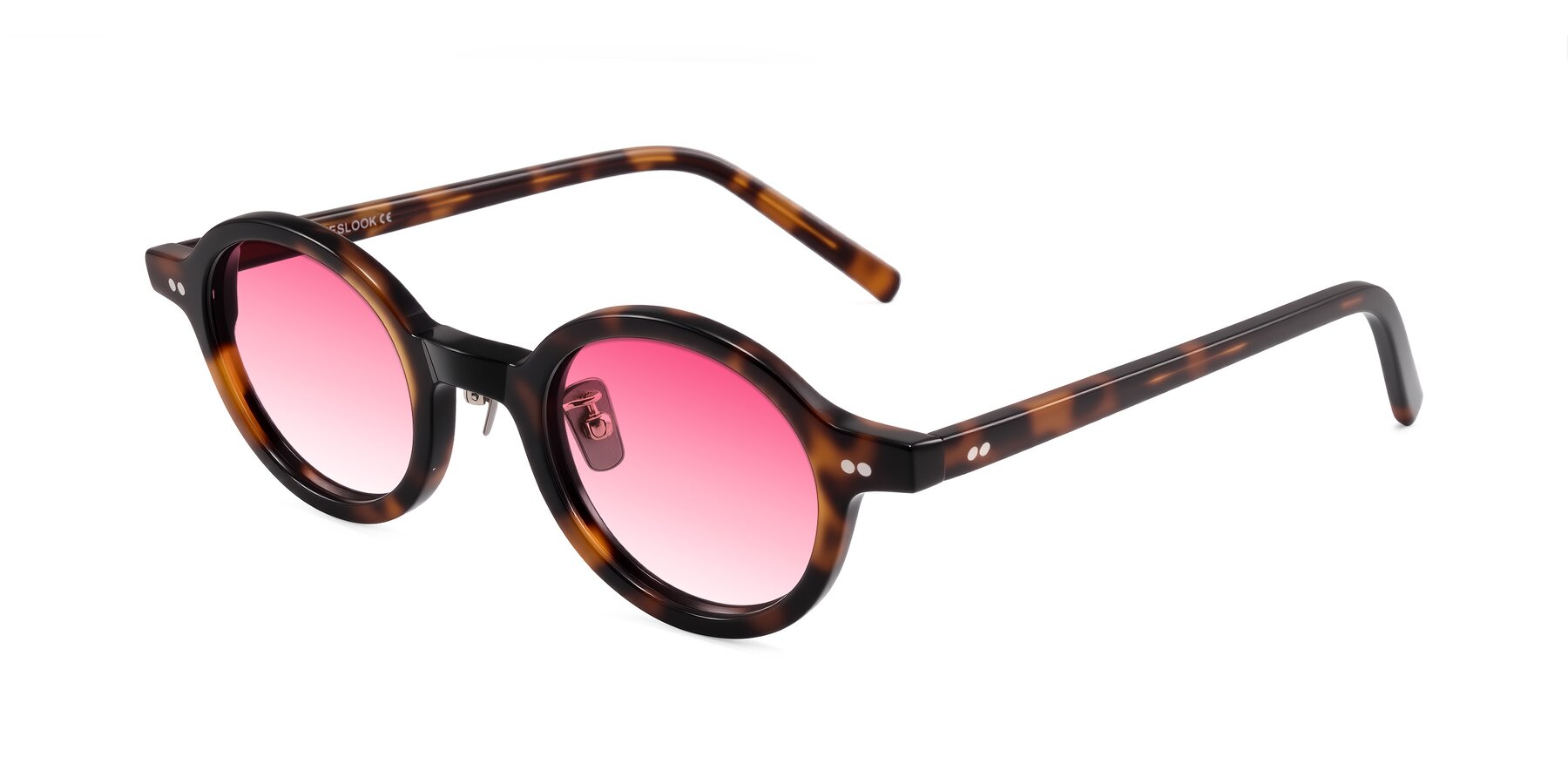 Angle of Rollin in Tortoise with Pink Gradient Lenses