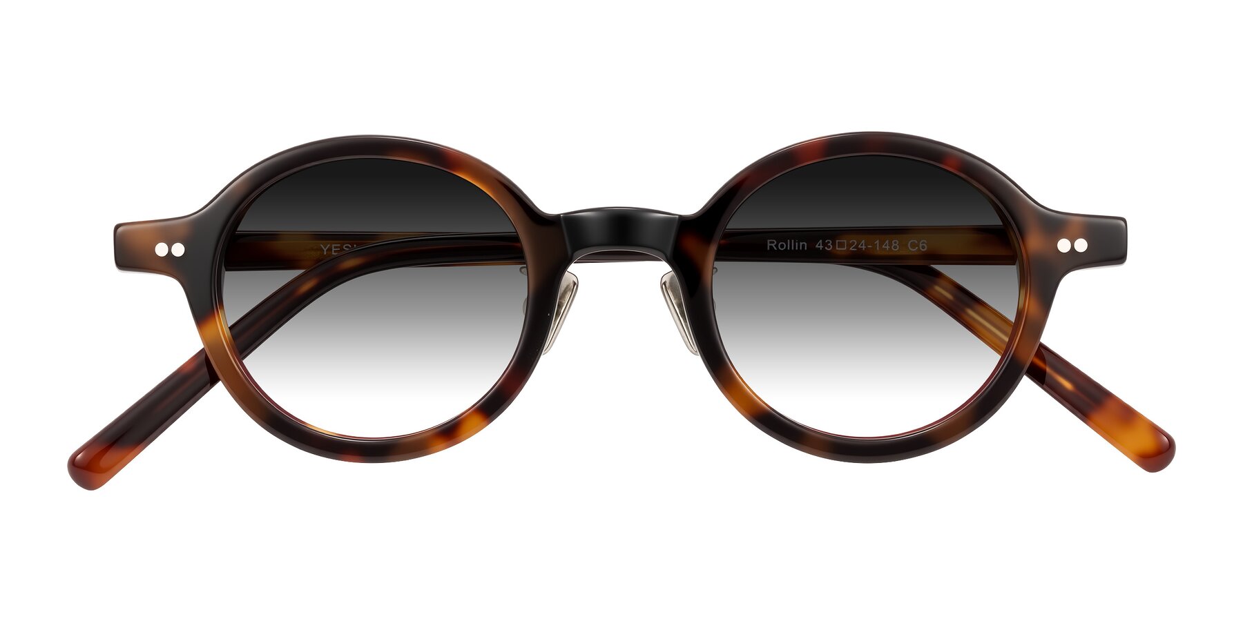 Folded Front of Rollin in Tortoise with Gray Gradient Lenses