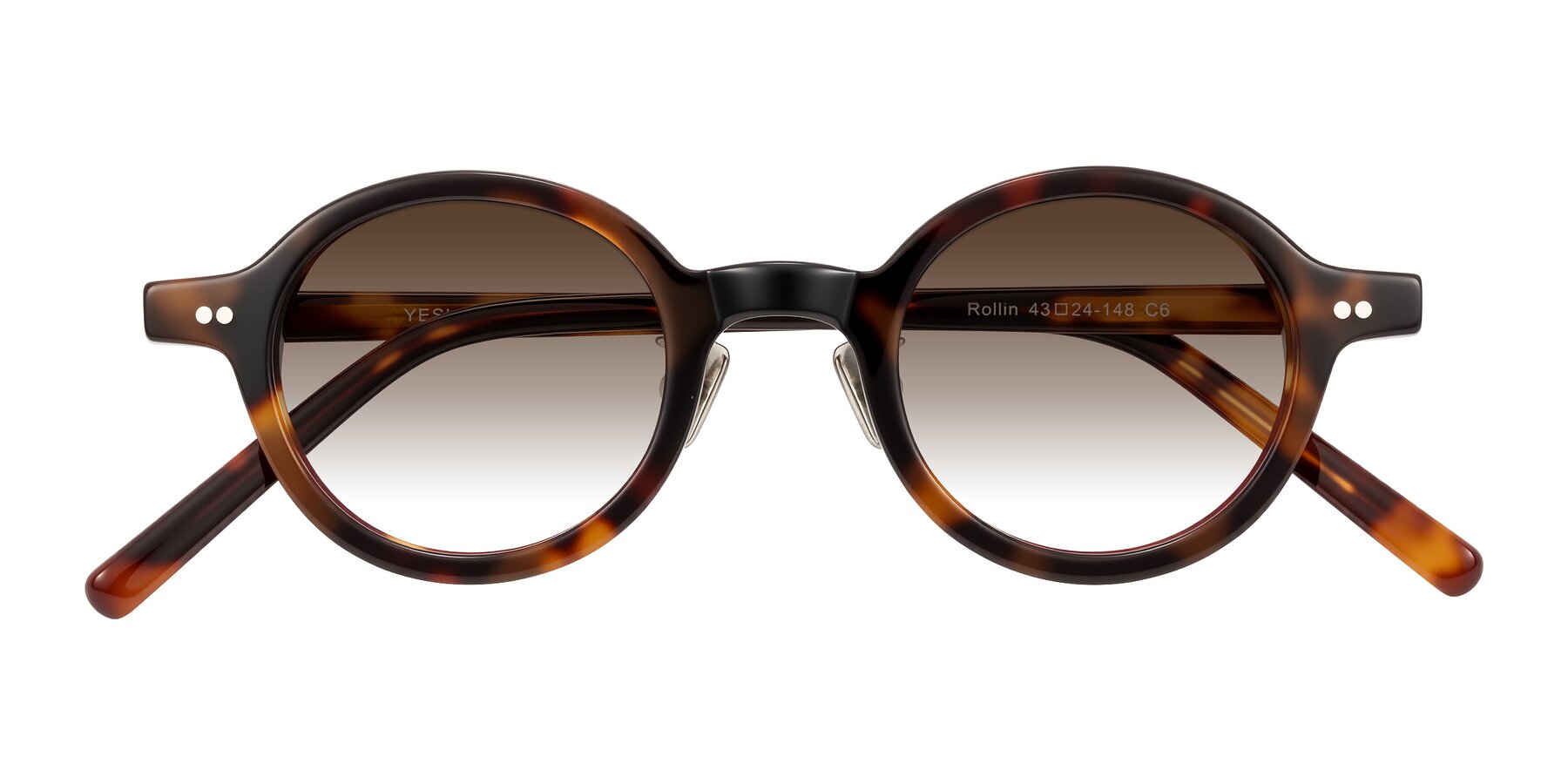 Folded Front of Rollin in Tortoise with Brown Gradient Lenses